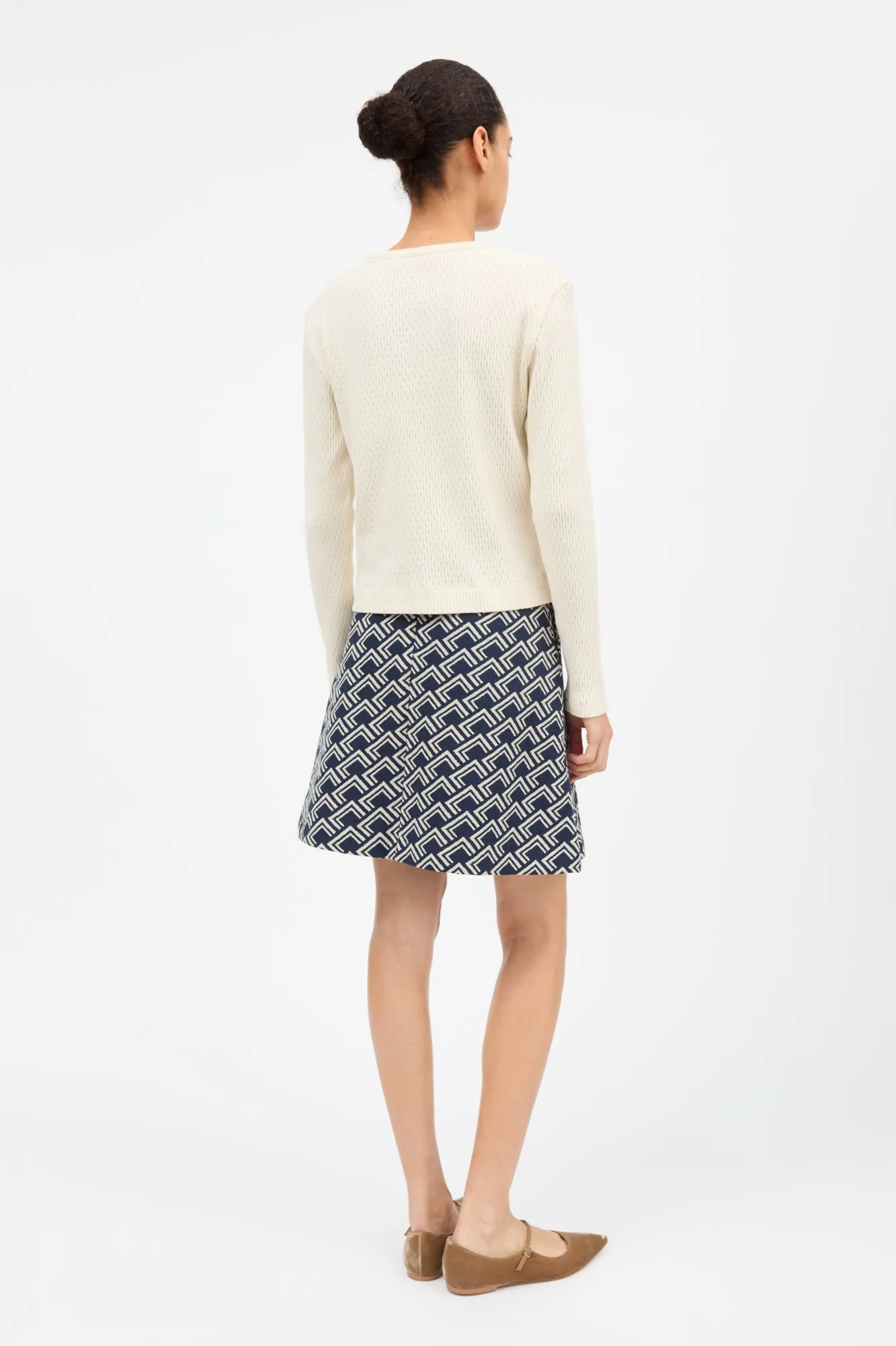 Paula skirt - Navy/Beige sold by Skall Studio product image thumbnail 4