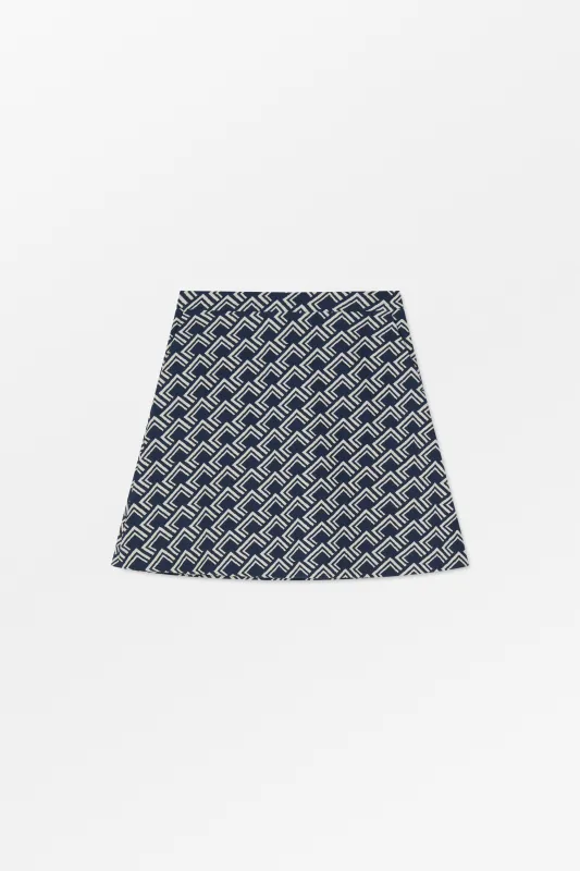 Paula skirt - Navy/Beige made by Skall Studio