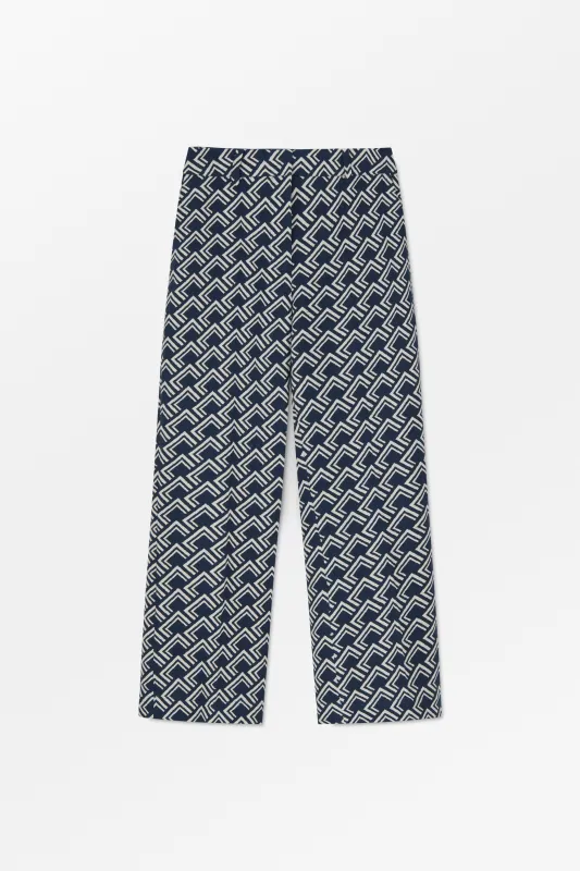 Wallace trousers - Navy/Beige made by Skall Studio