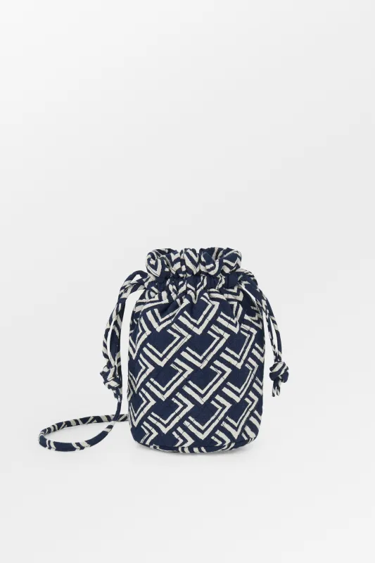 Jolie bucket bag - Navy/Beige made by Skall Studio