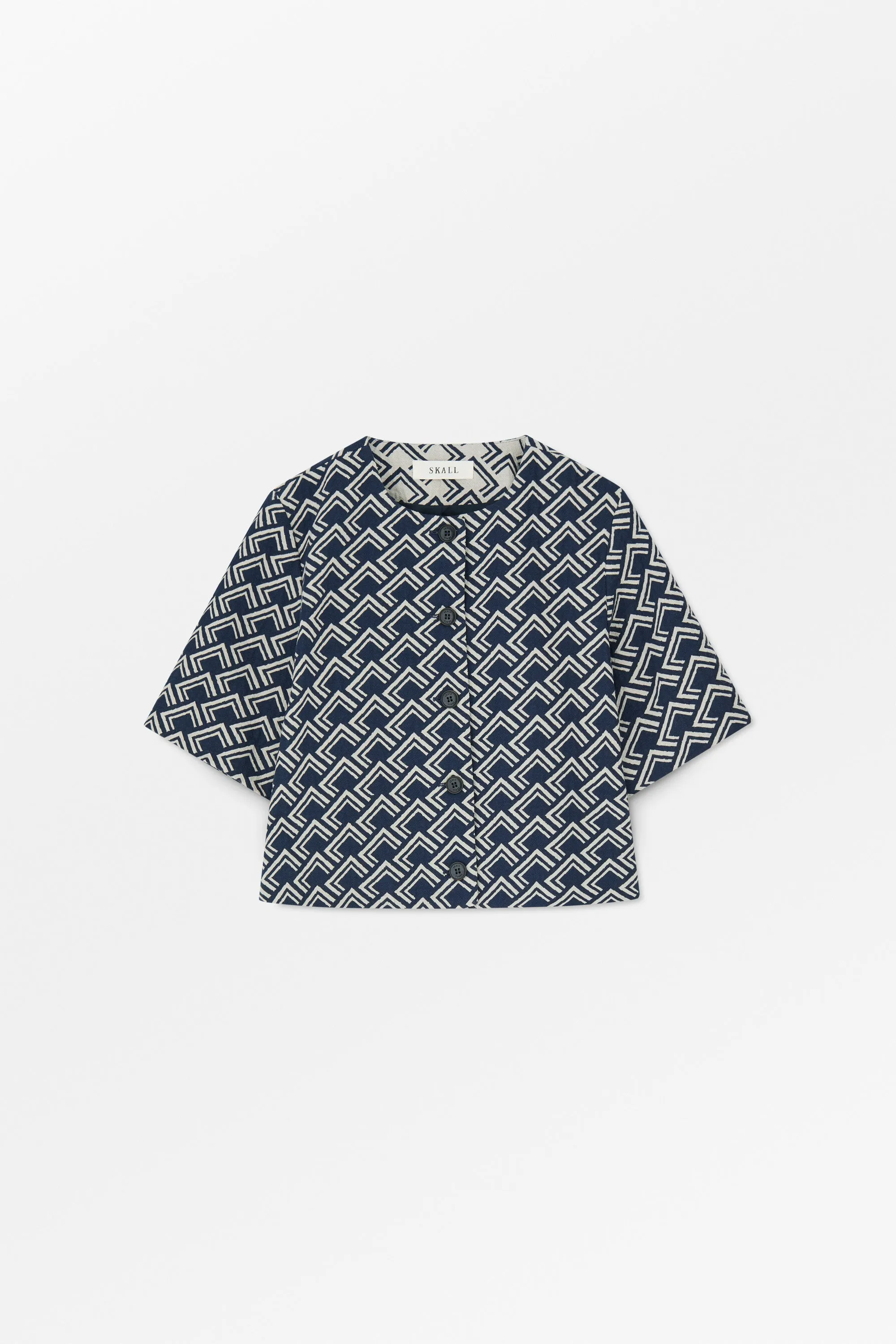 Hill blouse - Navy/Beige sold by Skall Studio