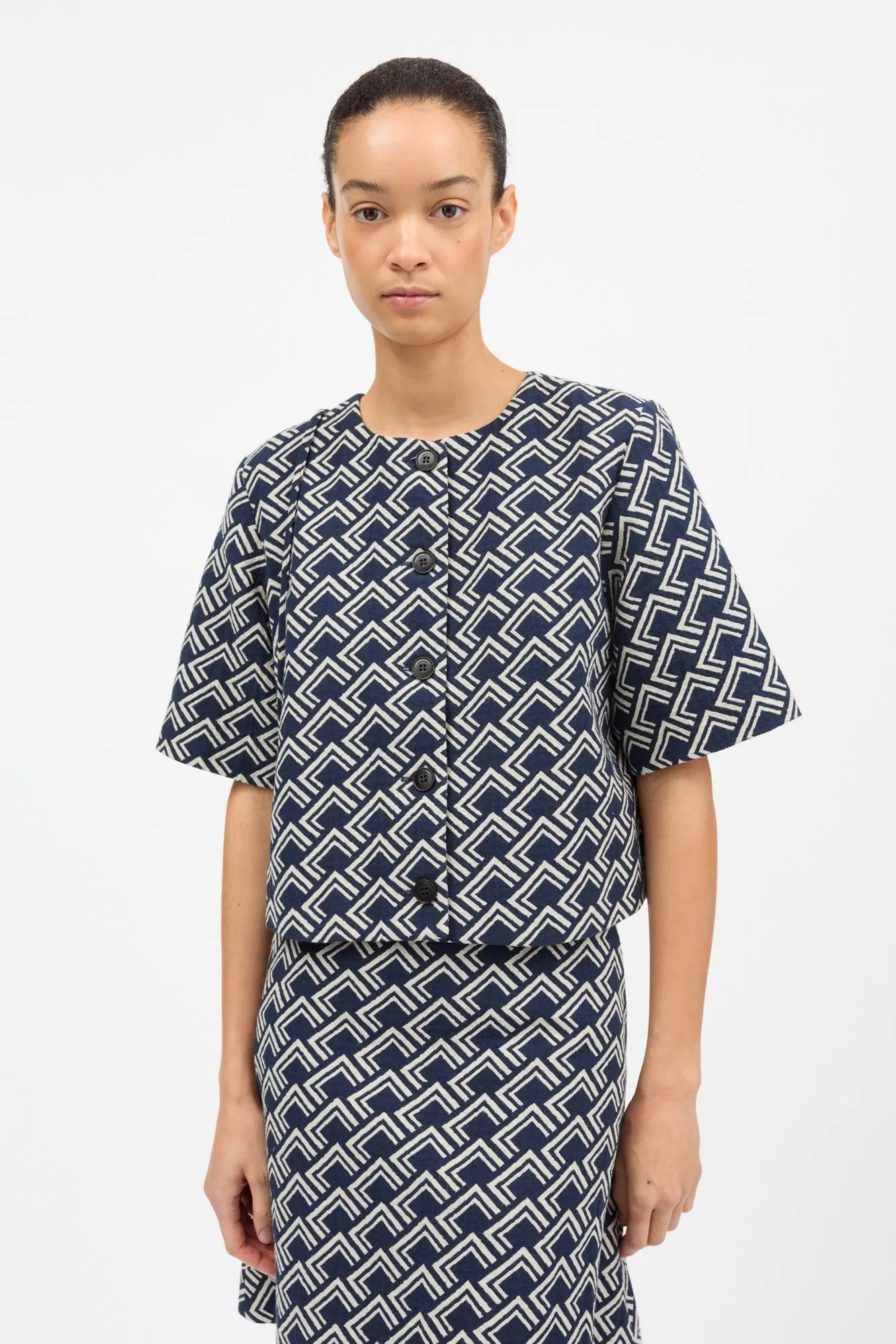 Hill blouse - Navy/Beige sold by Skall Studio product image thumbnail 2