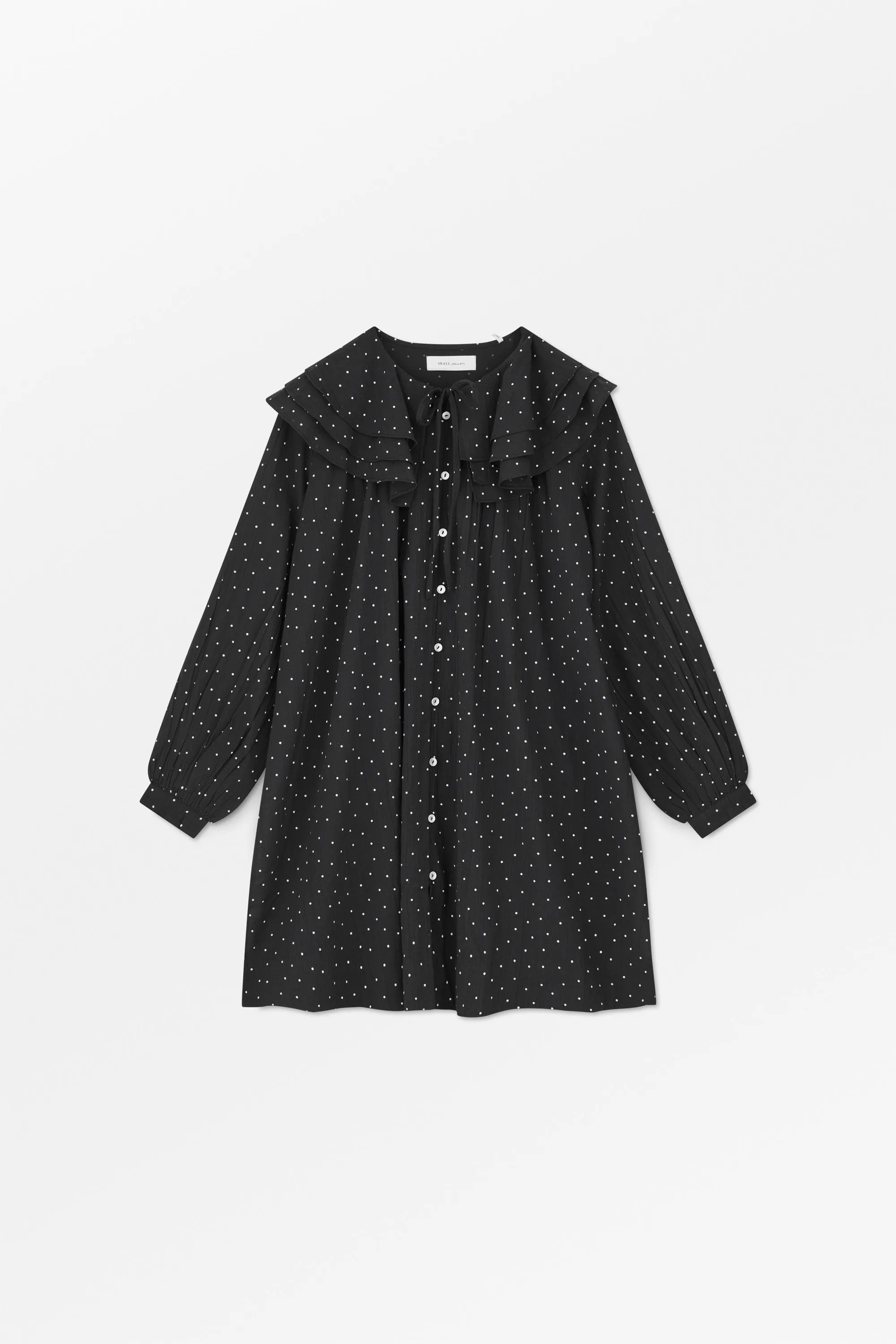 Lilou dress - Black/White dot sold by Skall Studio