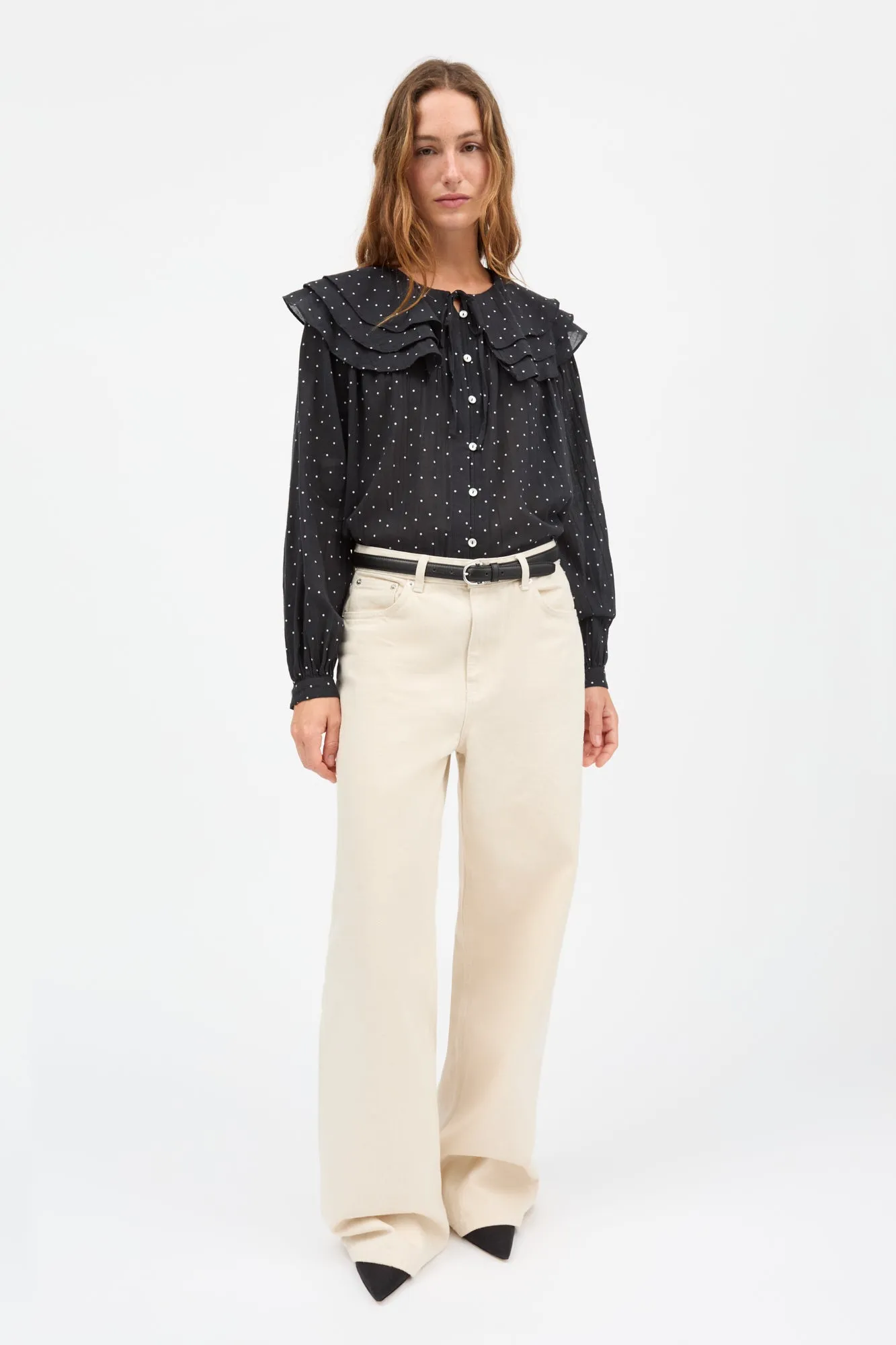 Lilou shirt - Black/White dot sold by Skall Studio product image thumbnail 3