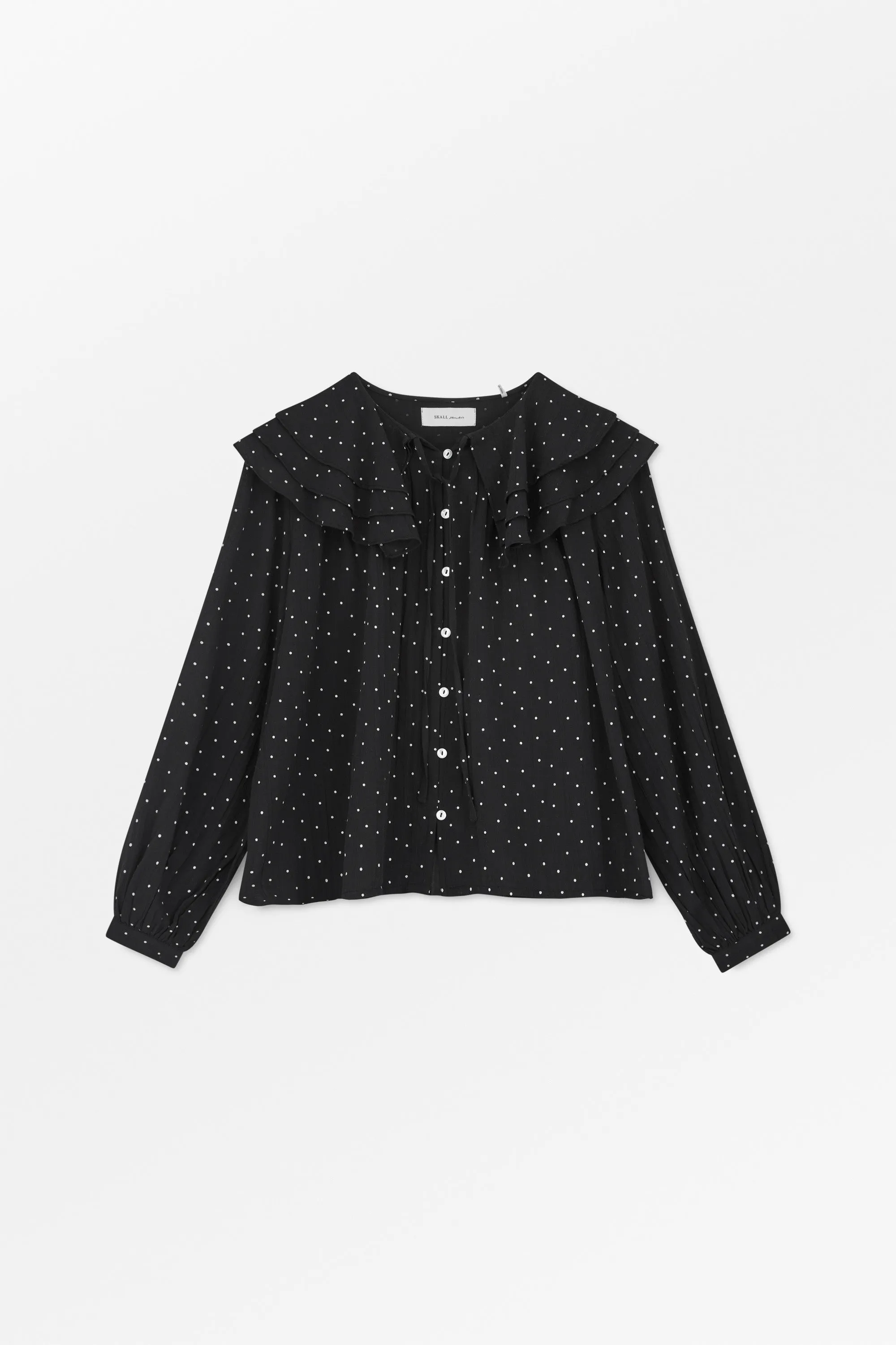 Lilou shirt - Black/White dot sold by Skall Studio