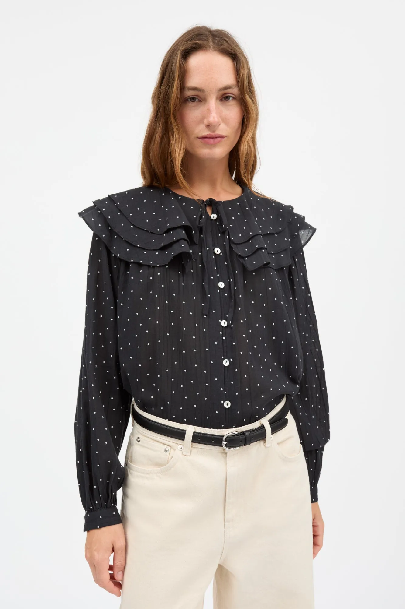 Lilou shirt - Black/White dot sold by Skall Studio product image thumbnail 2