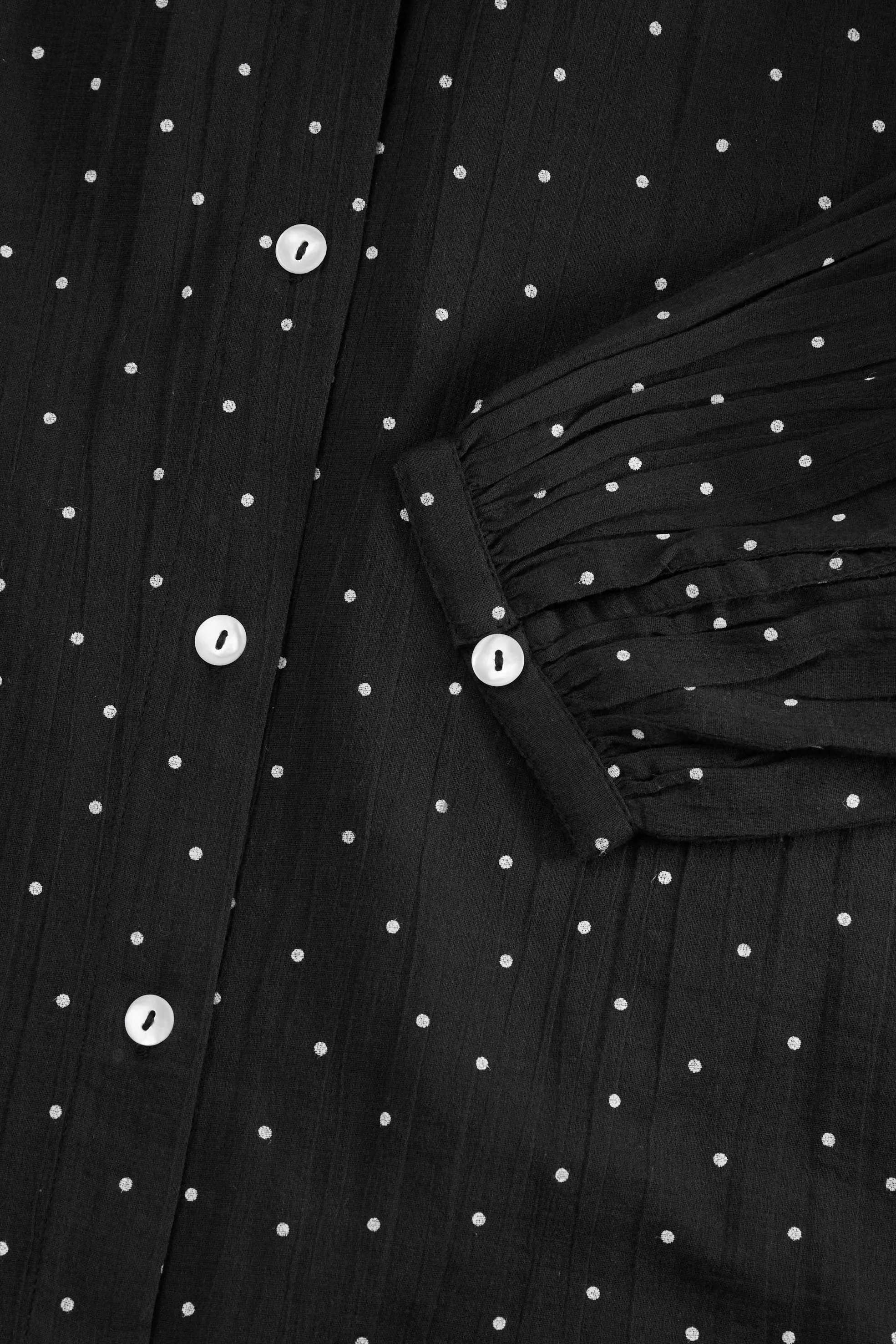 Hannah shirt - Black/White dot sold by Skall Studio product image thumbnail 5