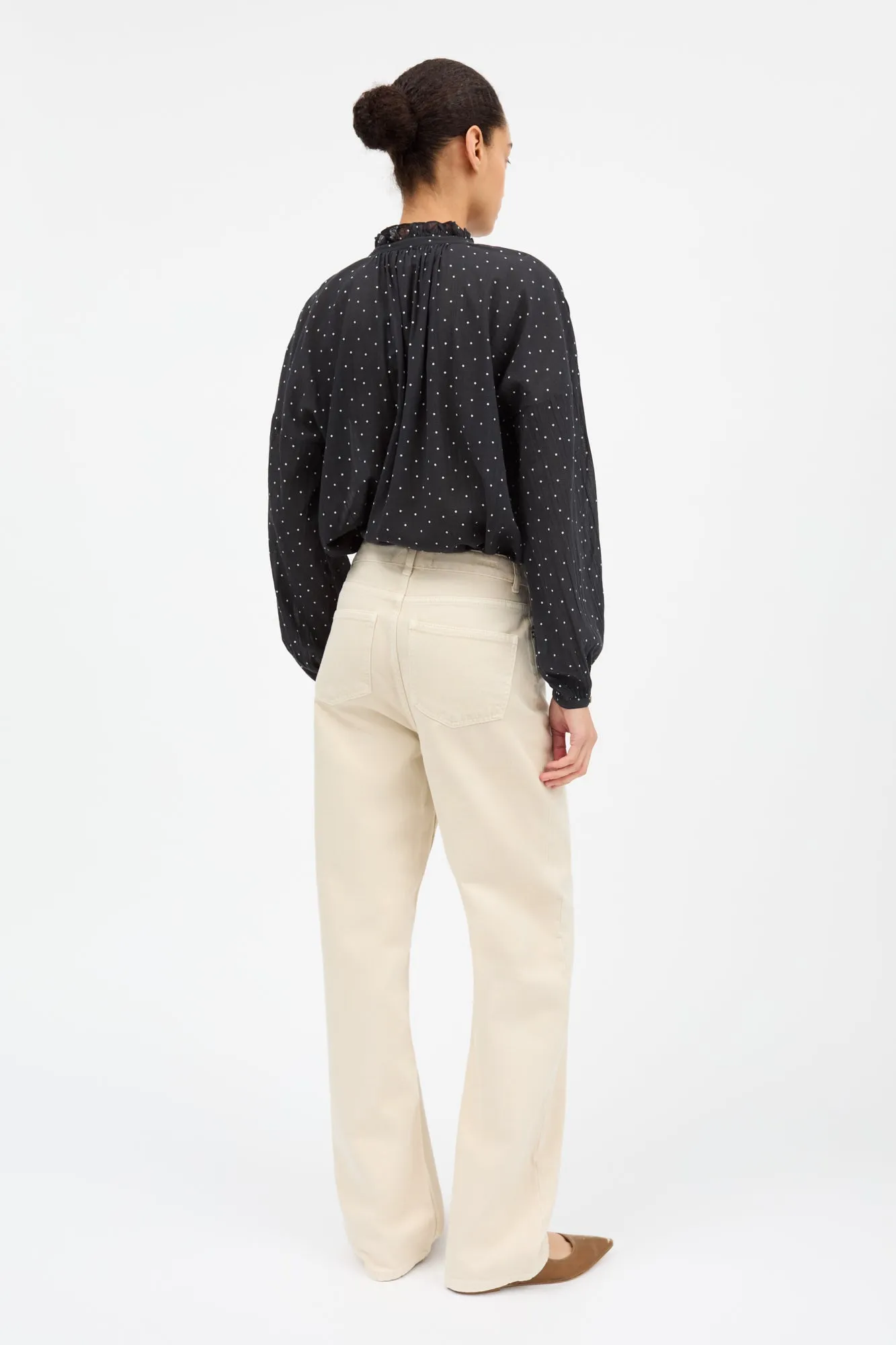 Hannah shirt - Black/White dot sold by Skall Studio product image thumbnail 4