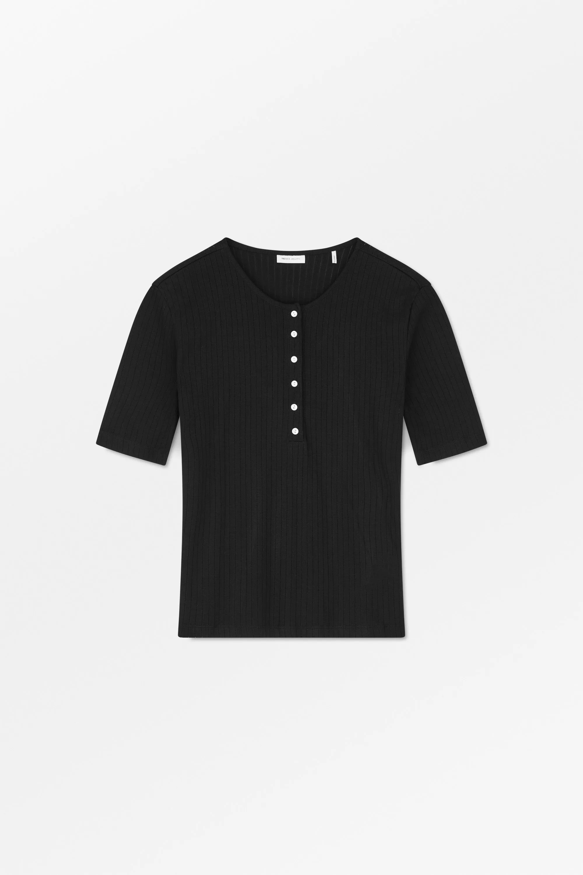 Liv henley tee - Black sold by Skall Studio