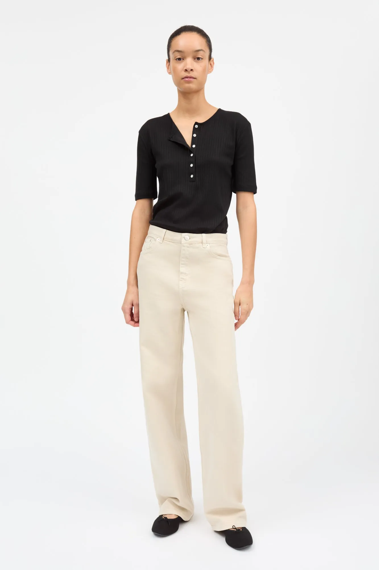 Liv henley tee - Black sold by Skall Studio product image thumbnail 3