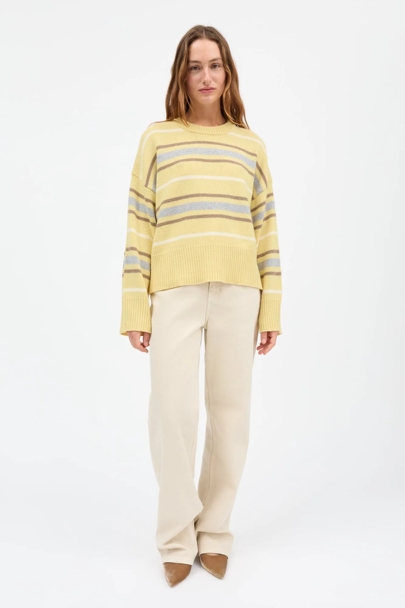 Cannes Jumper - Yellow/Grey stripe sold by Skall Studio product image thumbnail 3