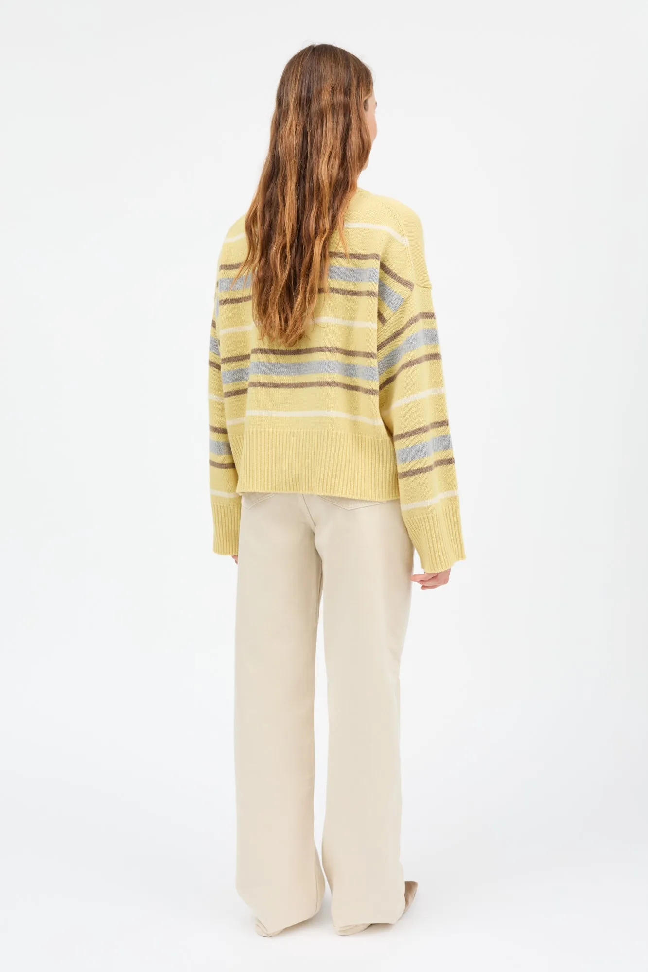 Cannes Jumper - Yellow/Grey stripe sold by Skall Studio product image thumbnail 4