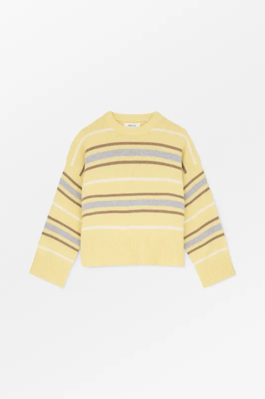 Cannes Jumper - Yellow/Grey stripe made by Skall Studio