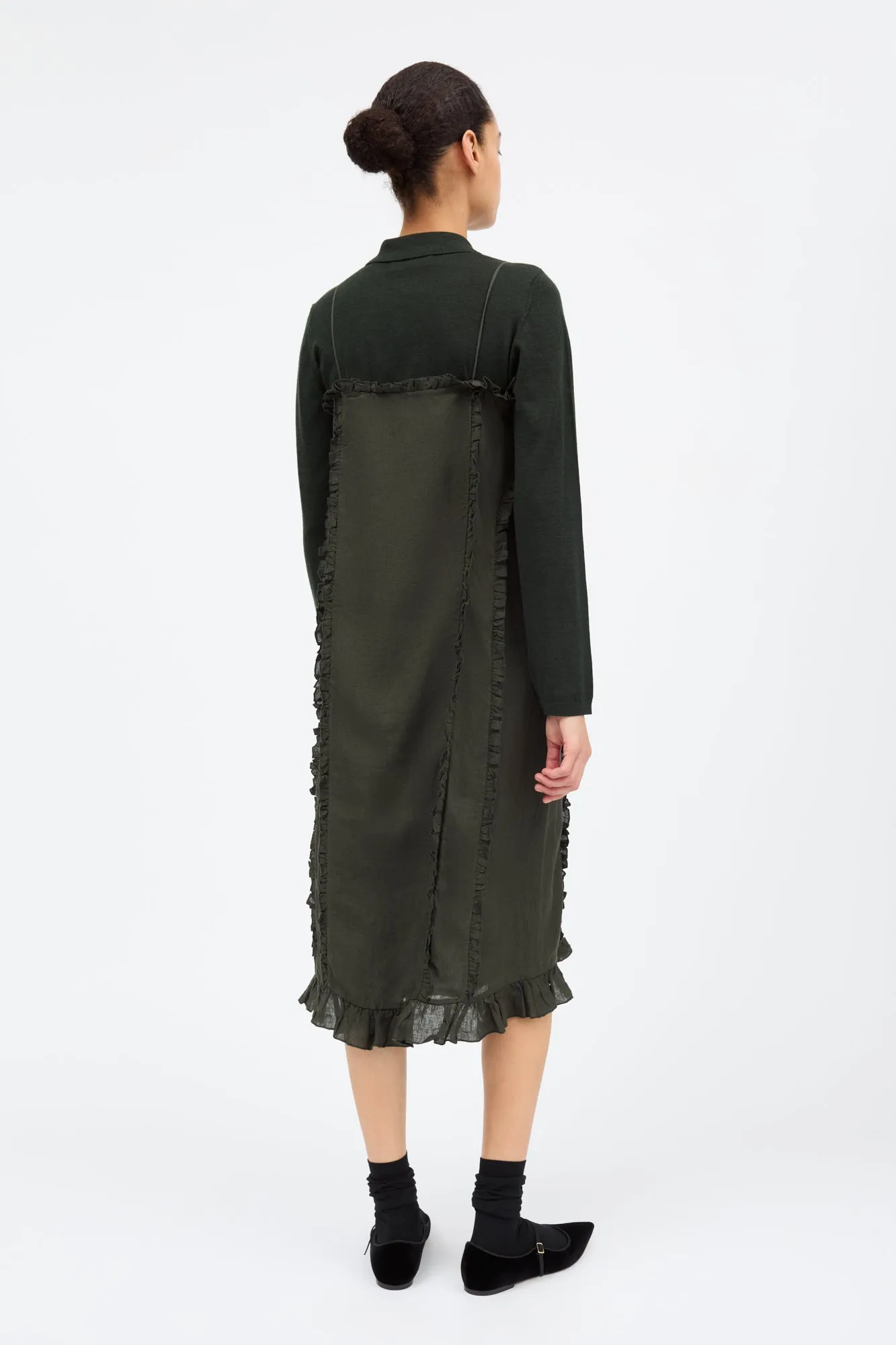 Madeleine dress - Dark pine sold by Skall Studio product image thumbnail 4