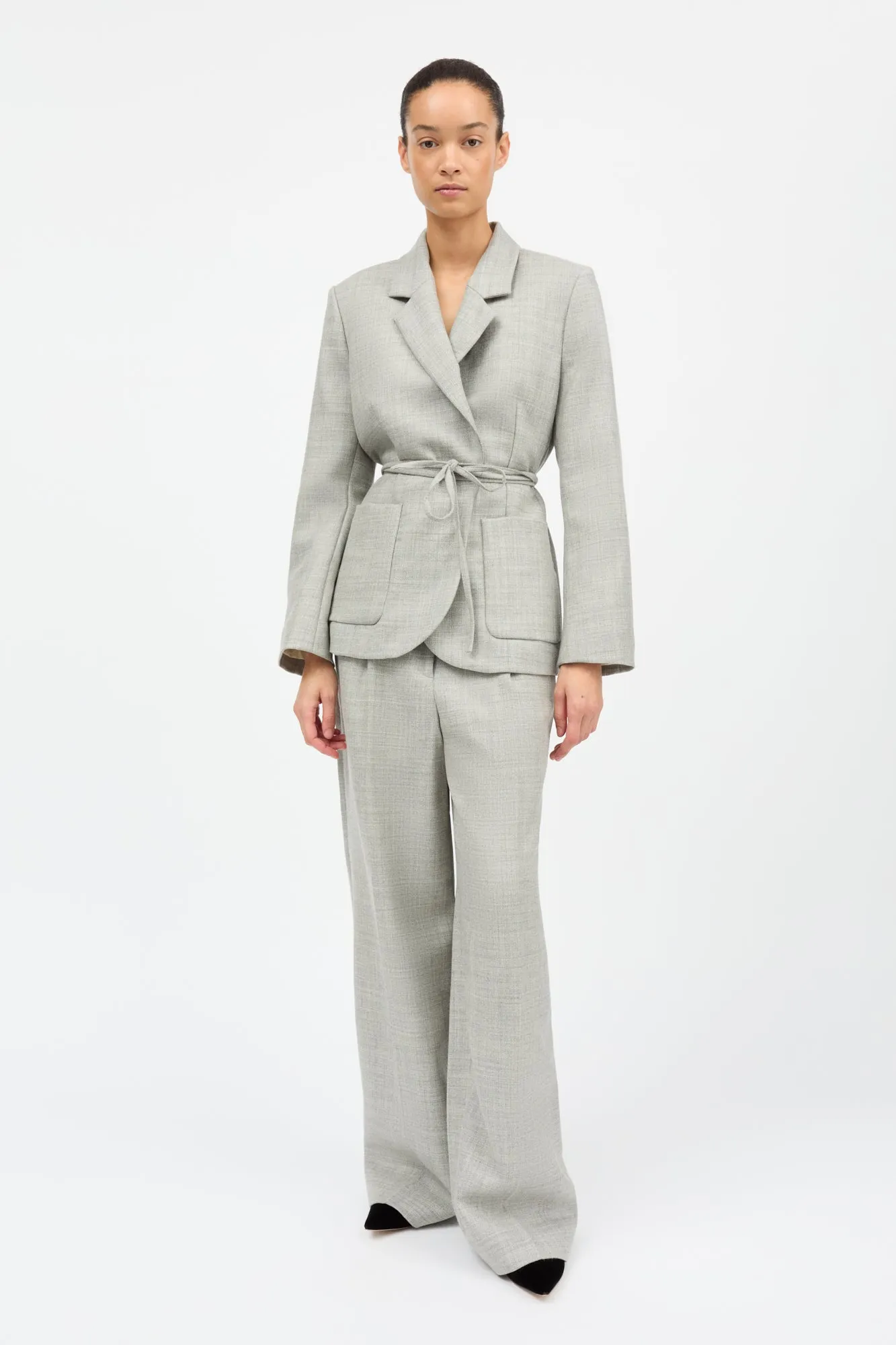 Bella blazer - Light grey mélange sold by Skall Studio product image thumbnail 3