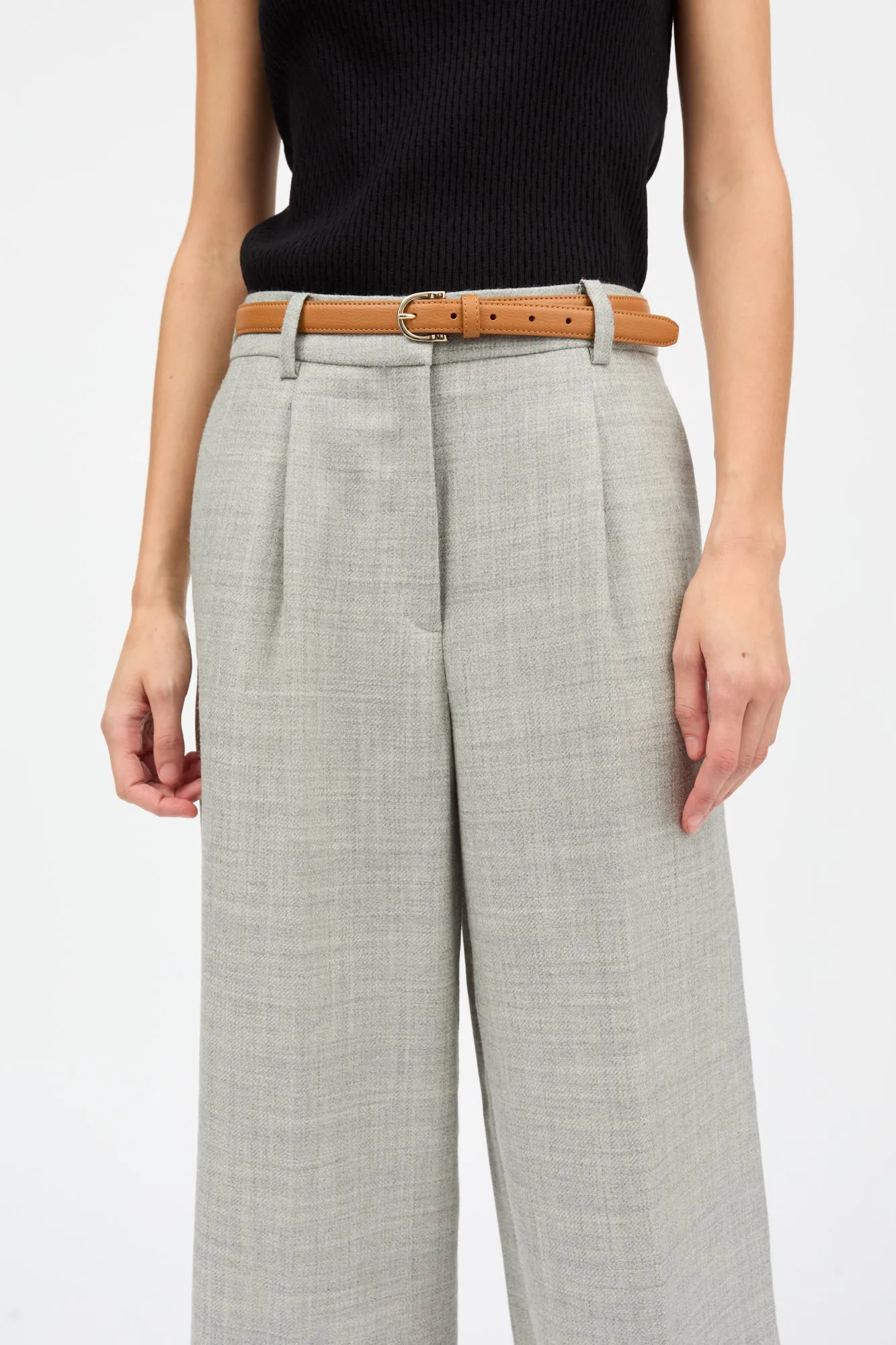 Thom trousers - Light grey mélange sold by Skall Studio product image thumbnail 3