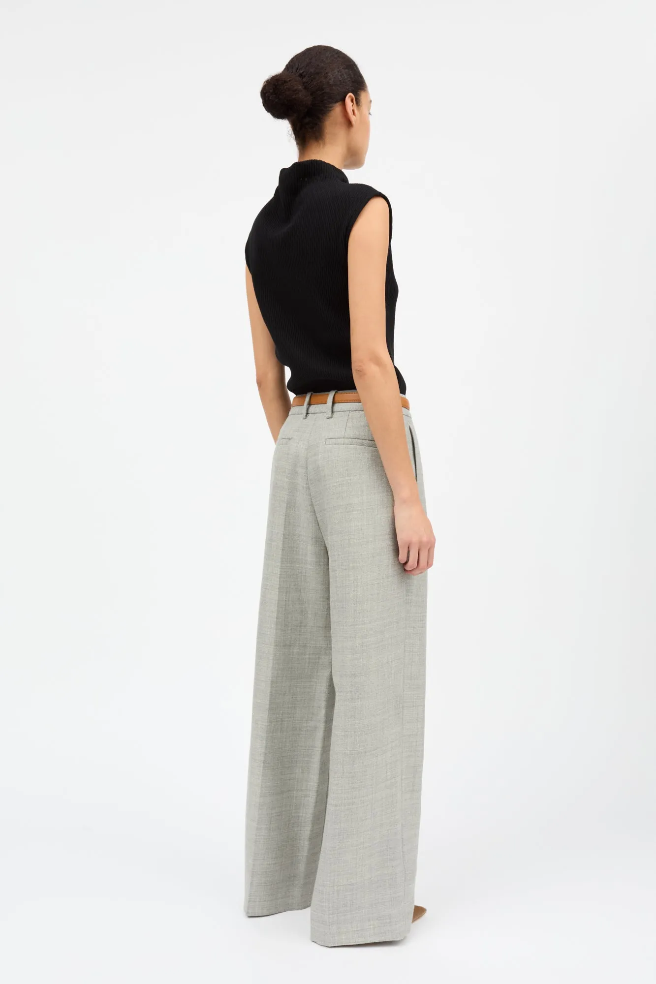 Thom trousers - Light grey mélange sold by Skall Studio product image thumbnail 4