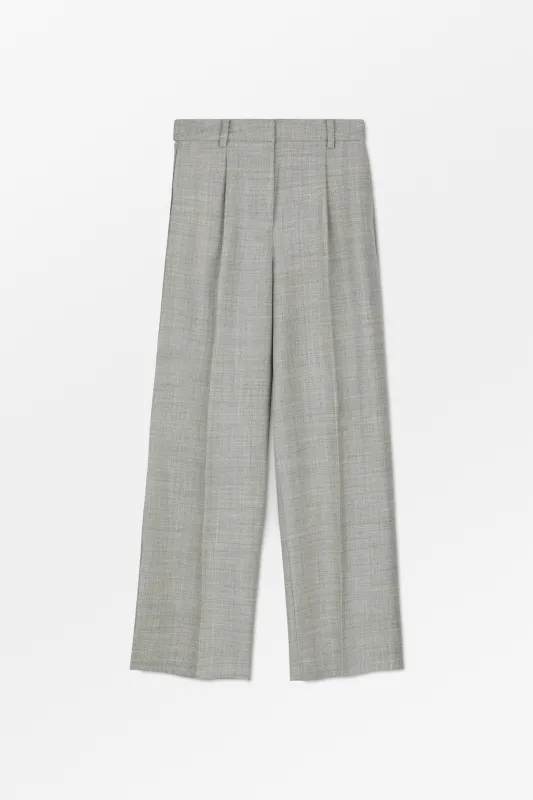 Thom trousers - Light grey mélange sold by Skall Studio