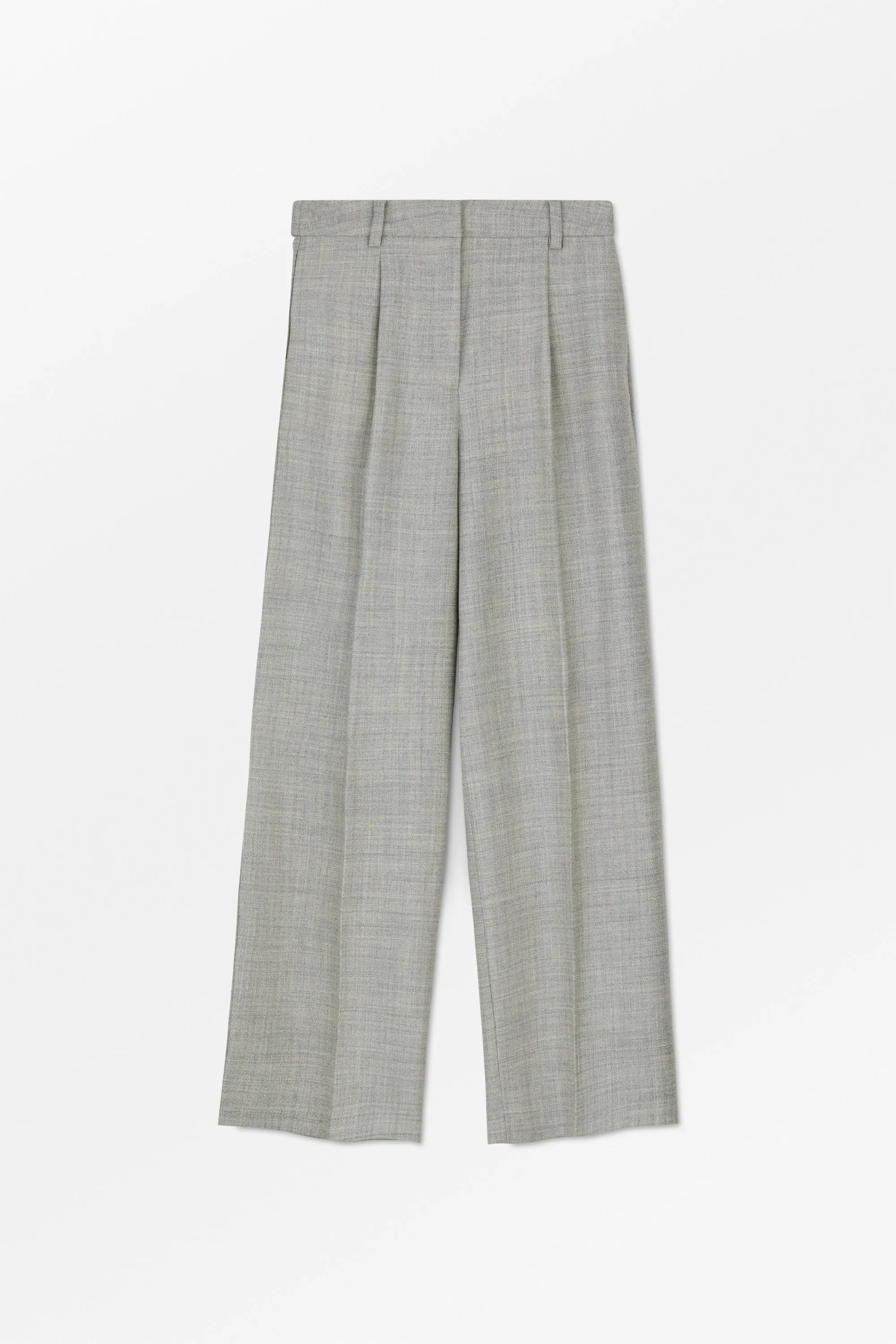 Thom trousers - Light grey mélange sold by Skall Studio