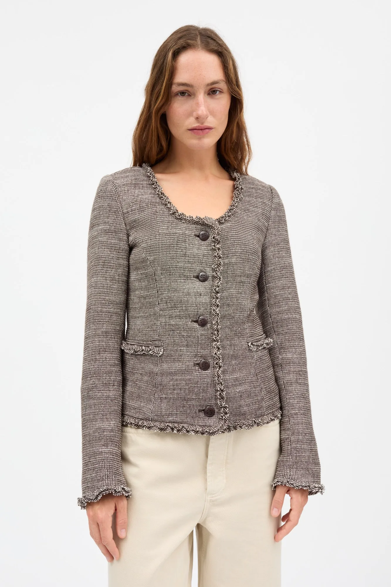 Rosa jacket - Brown/Ecru sold by Skall Studio product image thumbnail 2