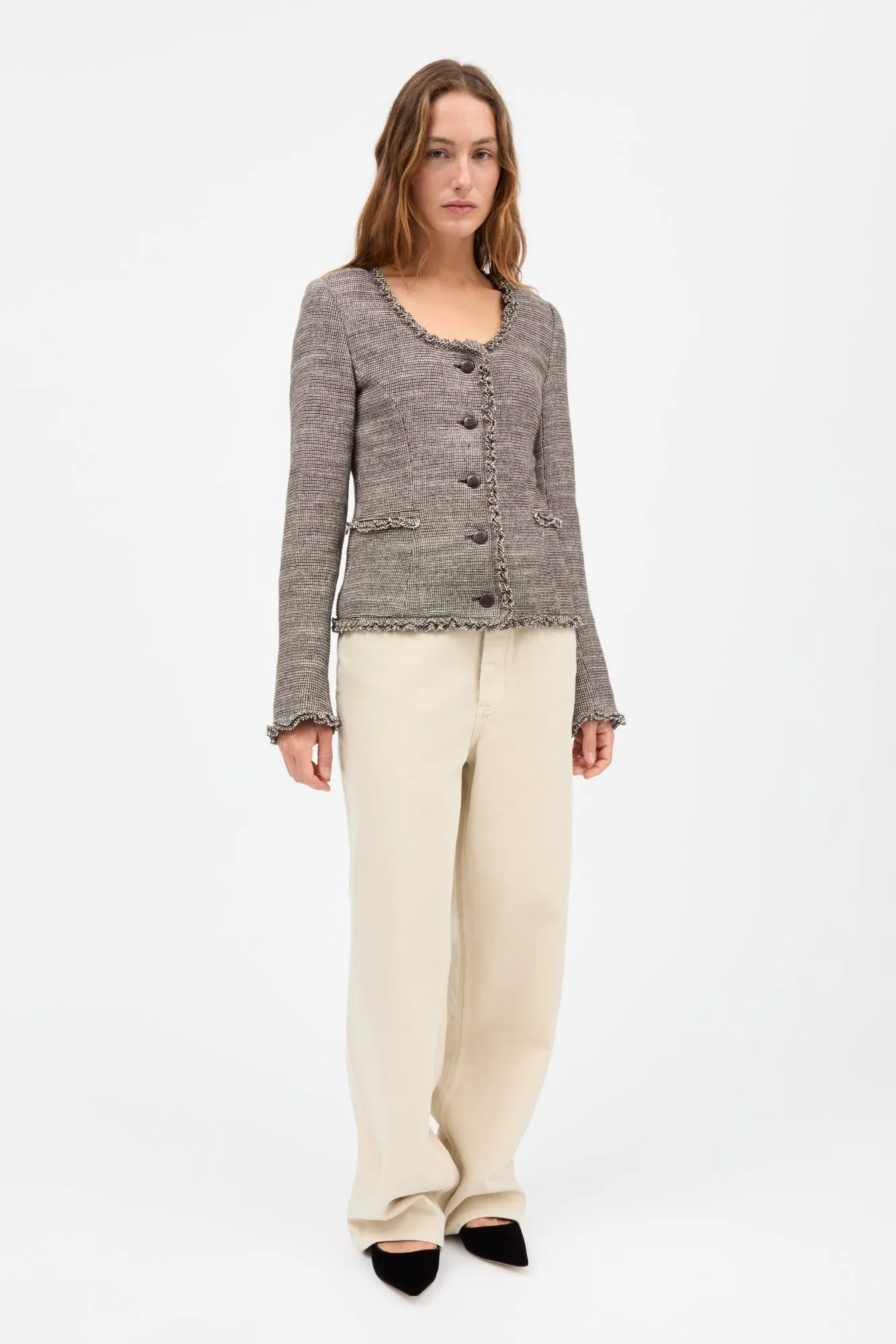 Rosa jacket - Brown/Ecru sold by Skall Studio product image thumbnail 3