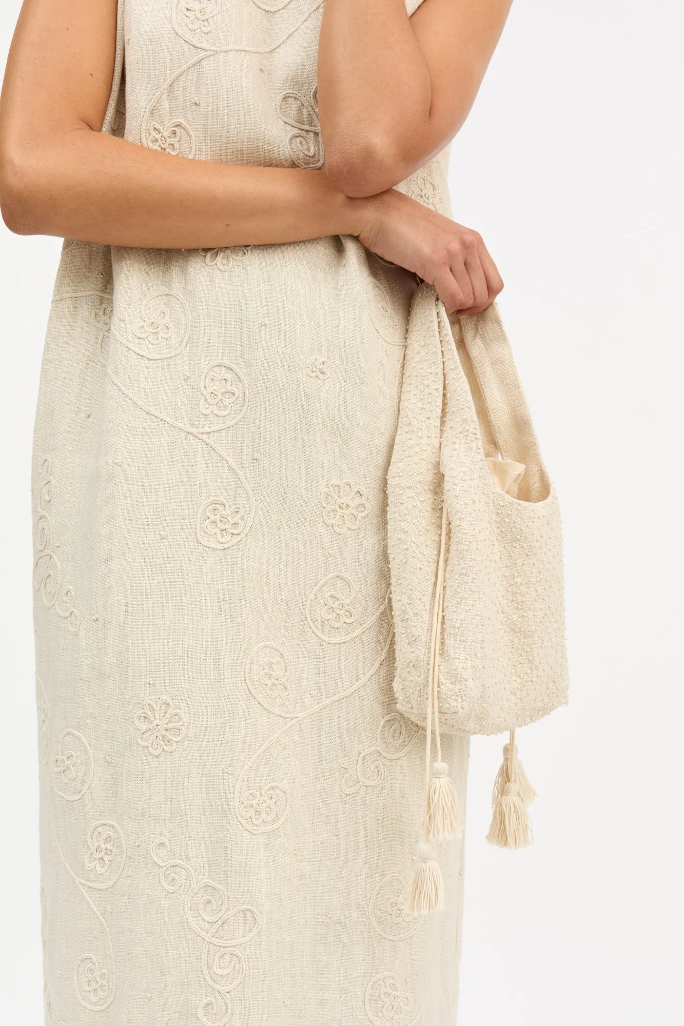 Fountain Bead Bag - Ecru sold by Skall Studio product image thumbnail 2