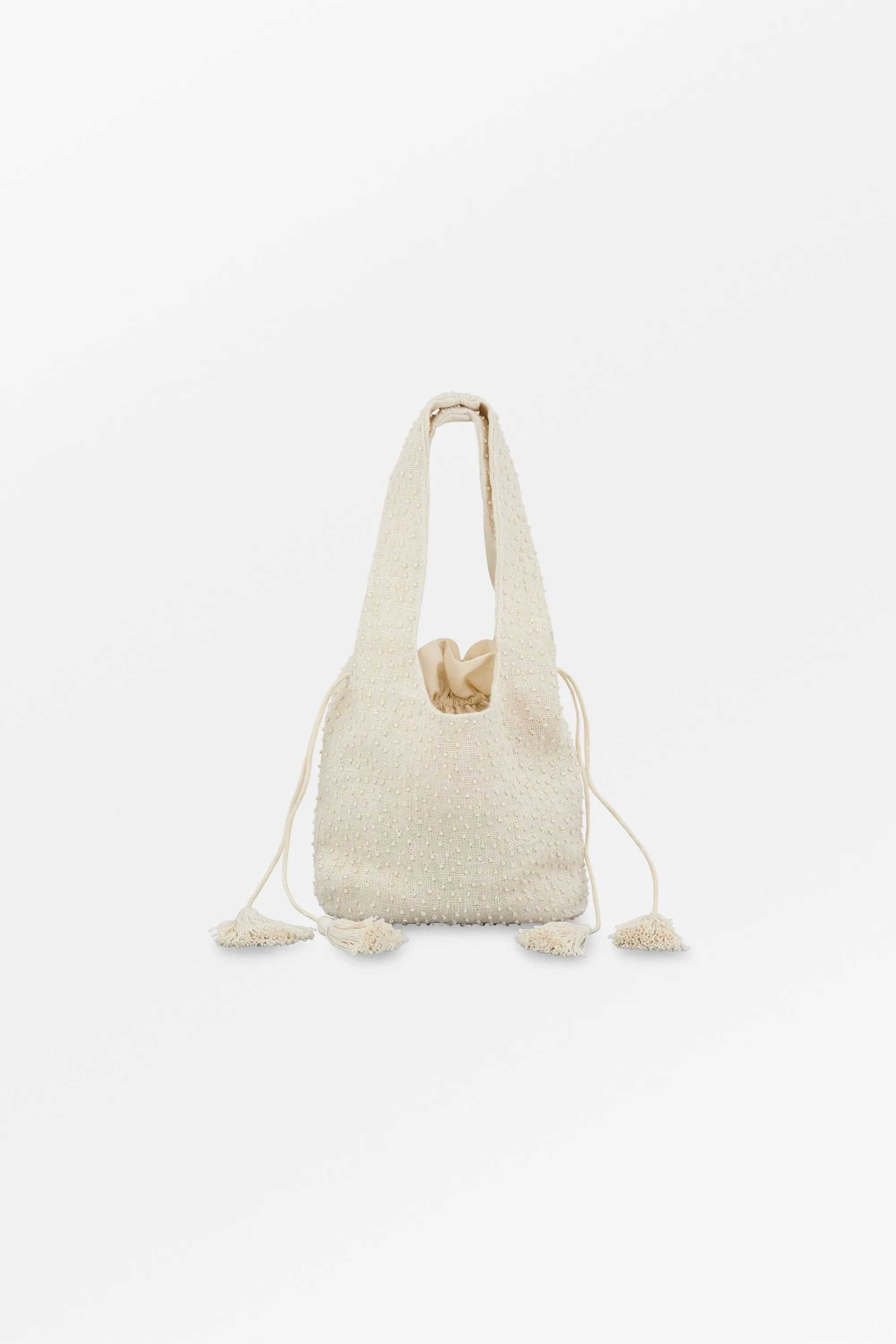 Fountain Bead Bag - Ecru sold by Skall Studio