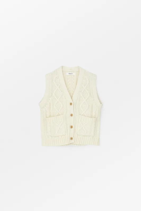 White sun vest - Ecru made by Skall Studio