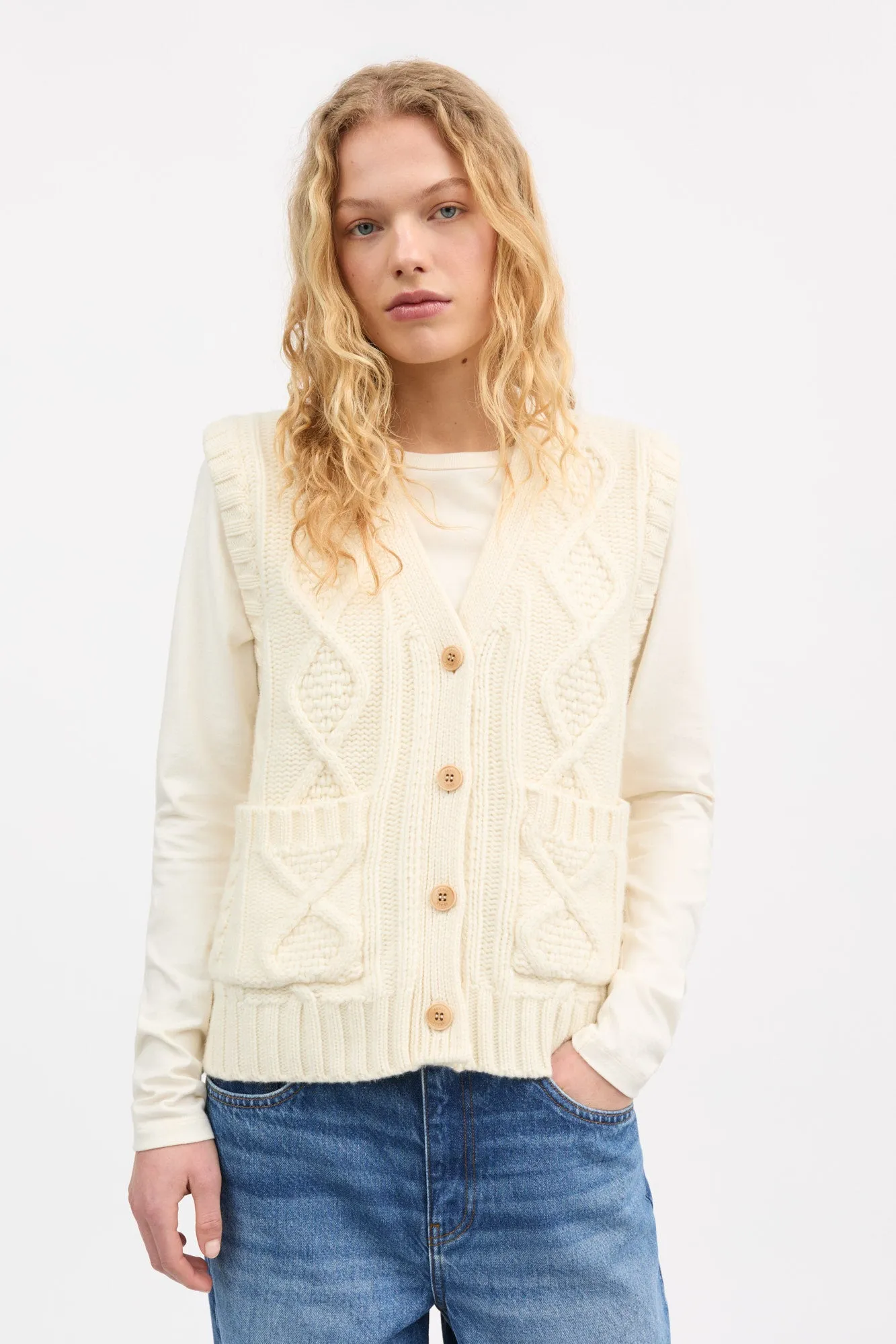 White sun vest - Ecru sold by Skall Studio product image thumbnail 2