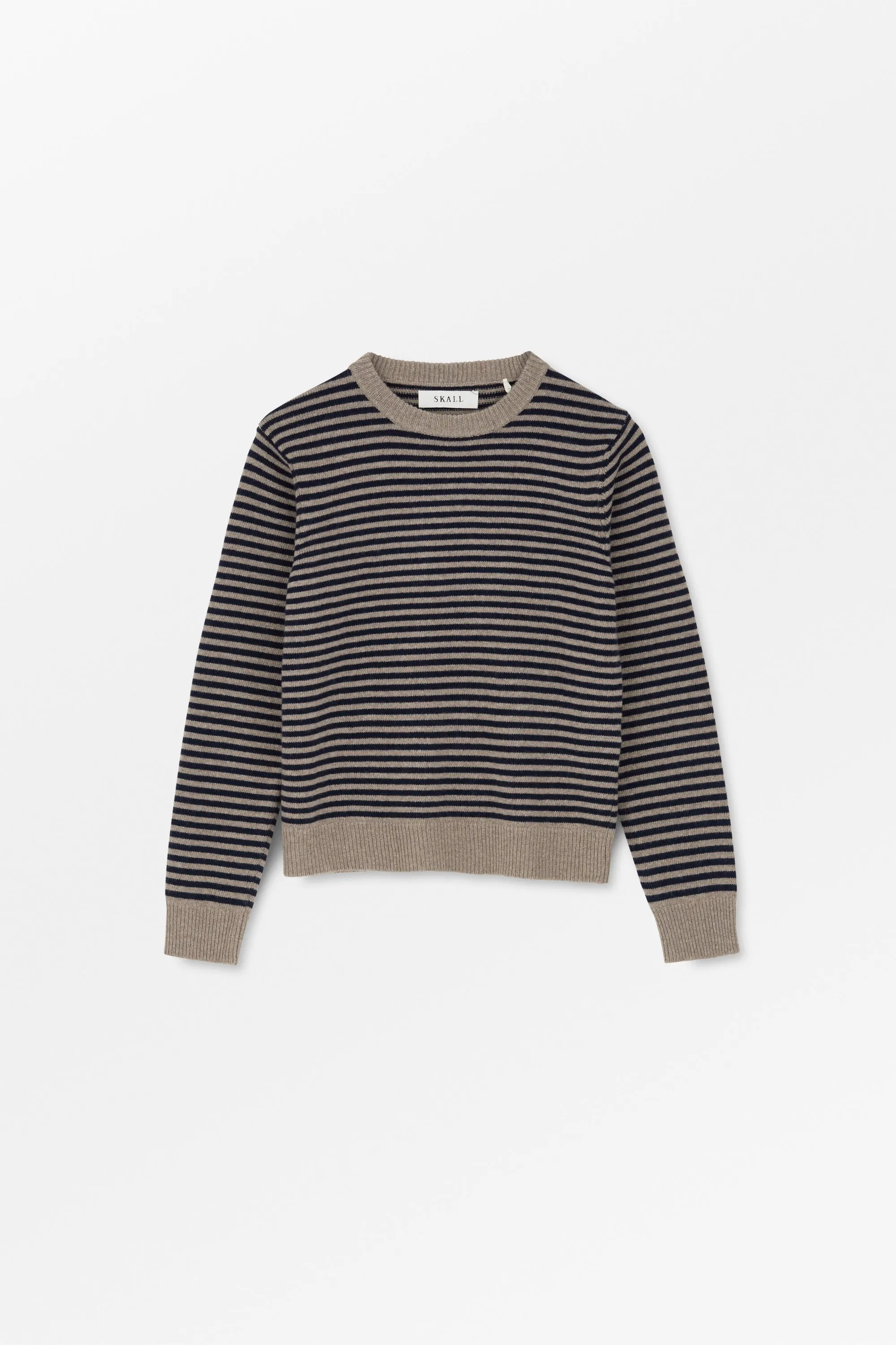 Cameron jumper - Brown/Navy stripe sold by Skall Studio