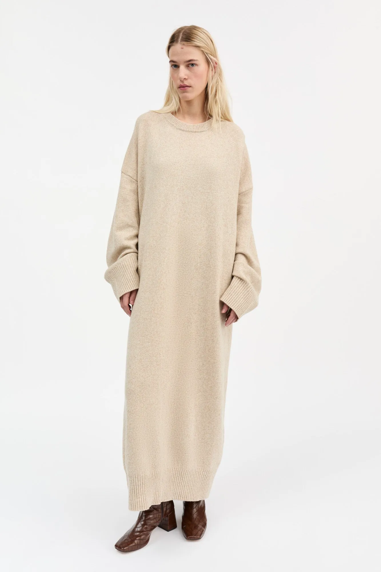 Andrea dress - Beige mouliné sold by Skall Studio product image thumbnail 2