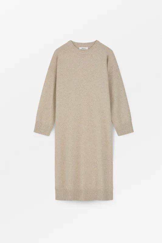 Andrea dress - Beige mouliné made by Skall Studio