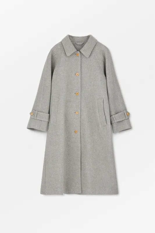 Macy coat - Warm grey twill made by Skall Studio