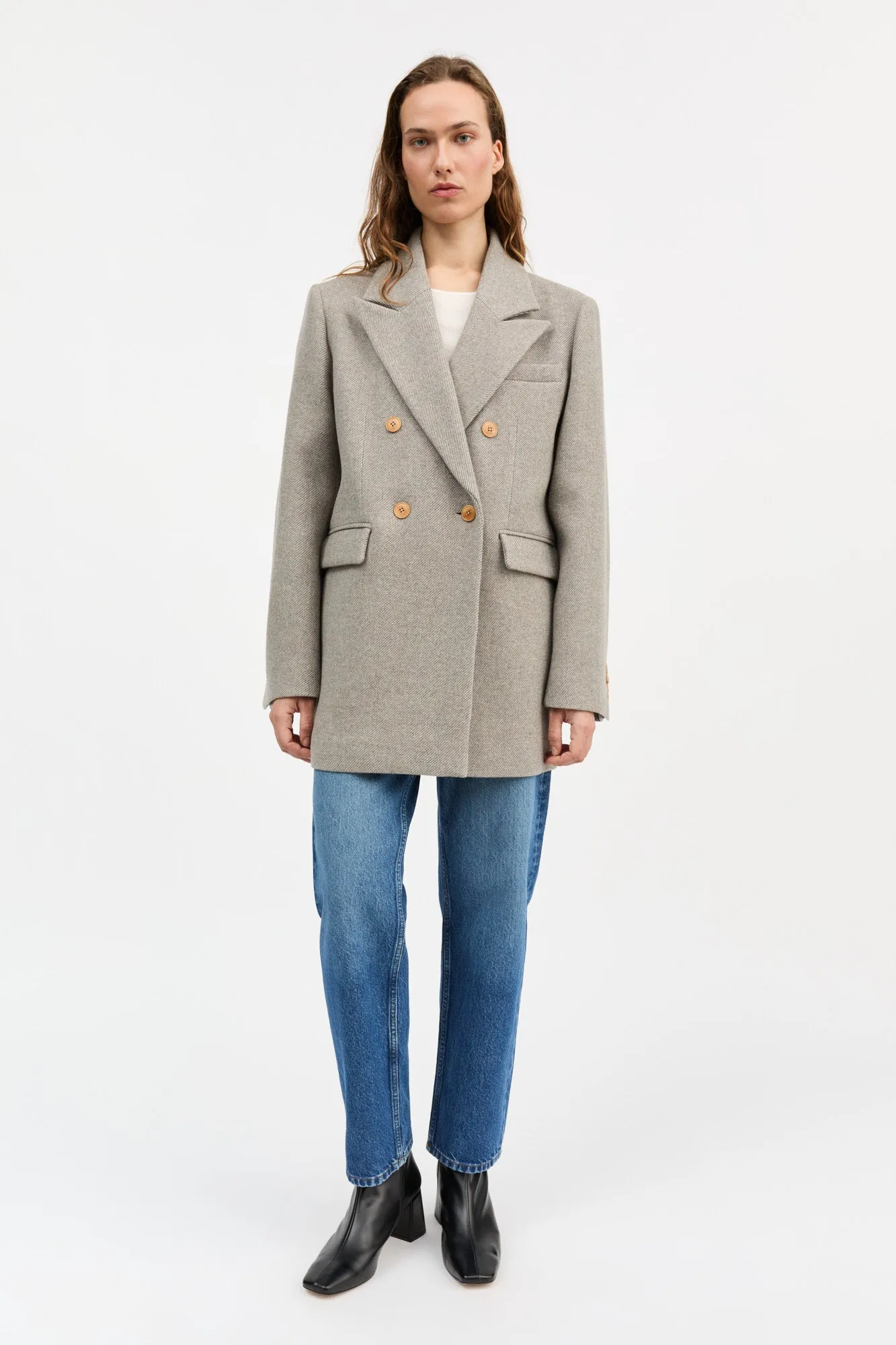 Mick blazer - Warm grey twill sold by Skall Studio product image thumbnail 3