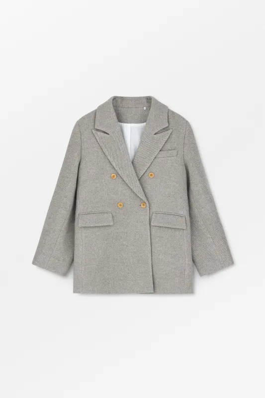Mick blazer - Warm grey twill sold by Skall Studio