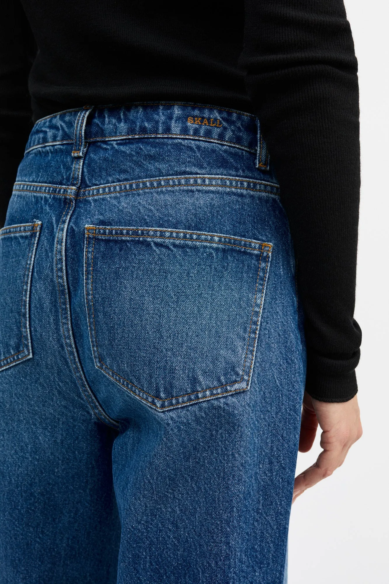 Maddy straight jeans - Vintage washed blue sold by Skall Studio product image thumbnail 4