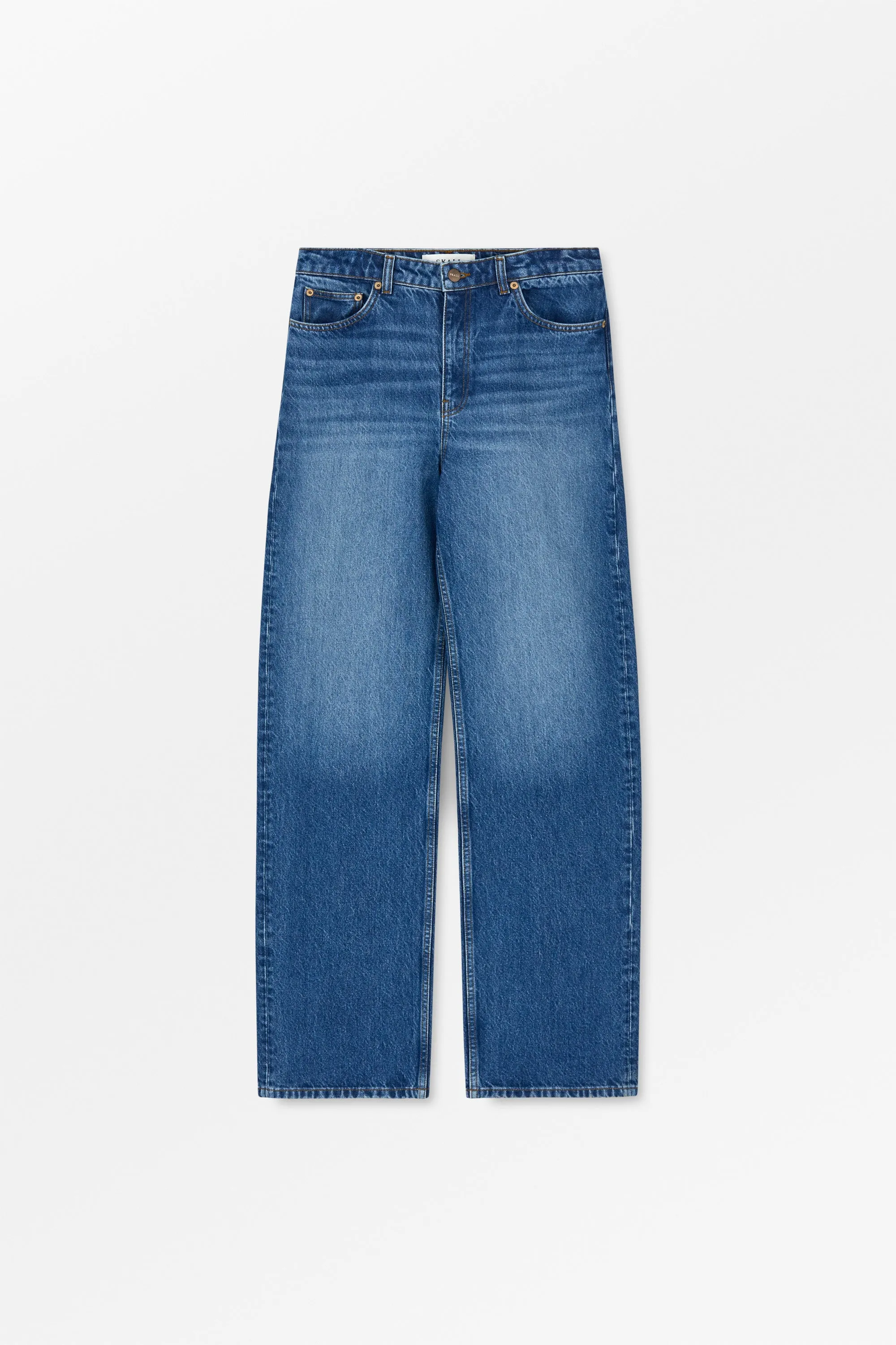 Maddy straight jeans - Vintage washed blue sold by Skall Studio