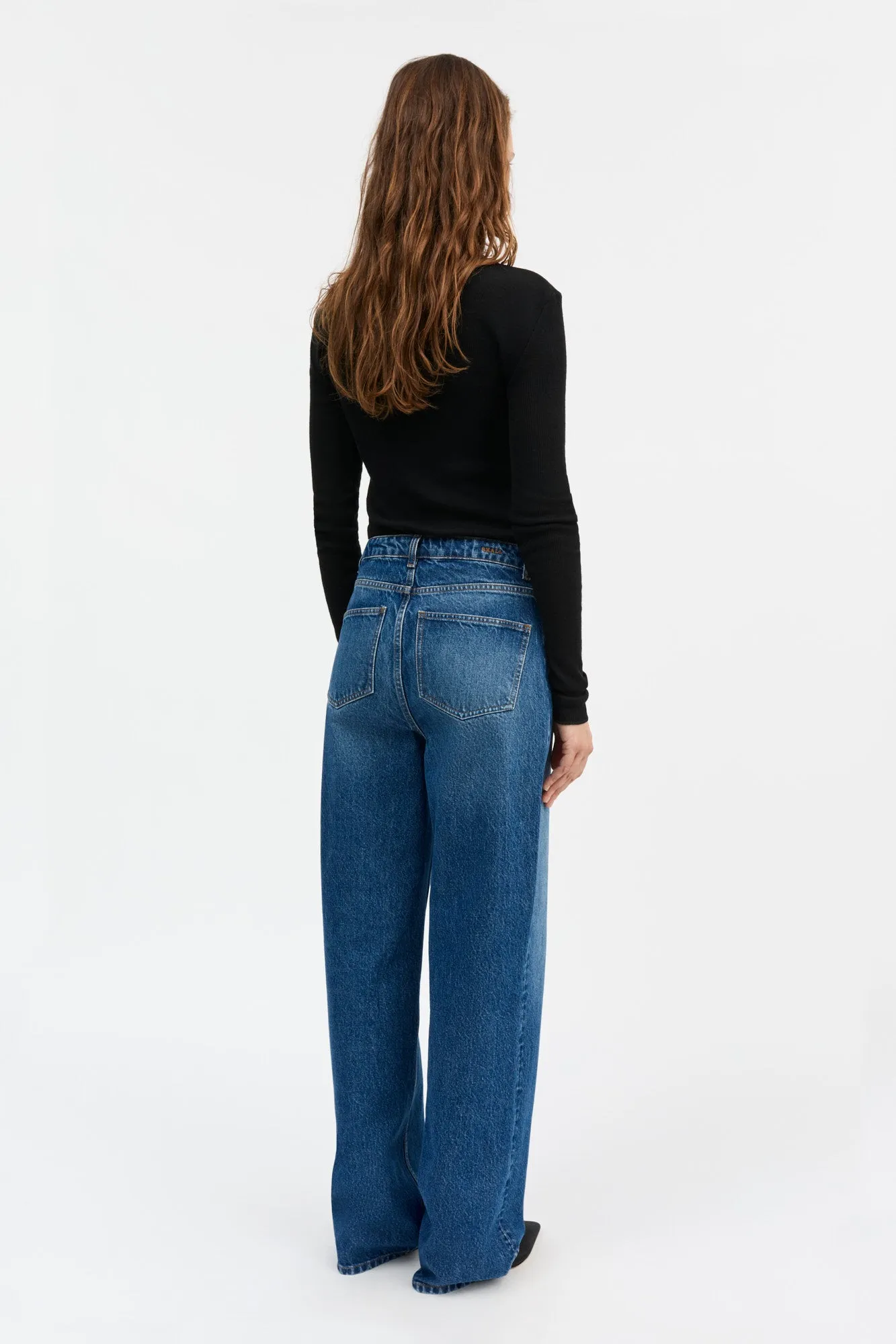Maddy straight jeans - Vintage washed blue sold by Skall Studio product image thumbnail 3