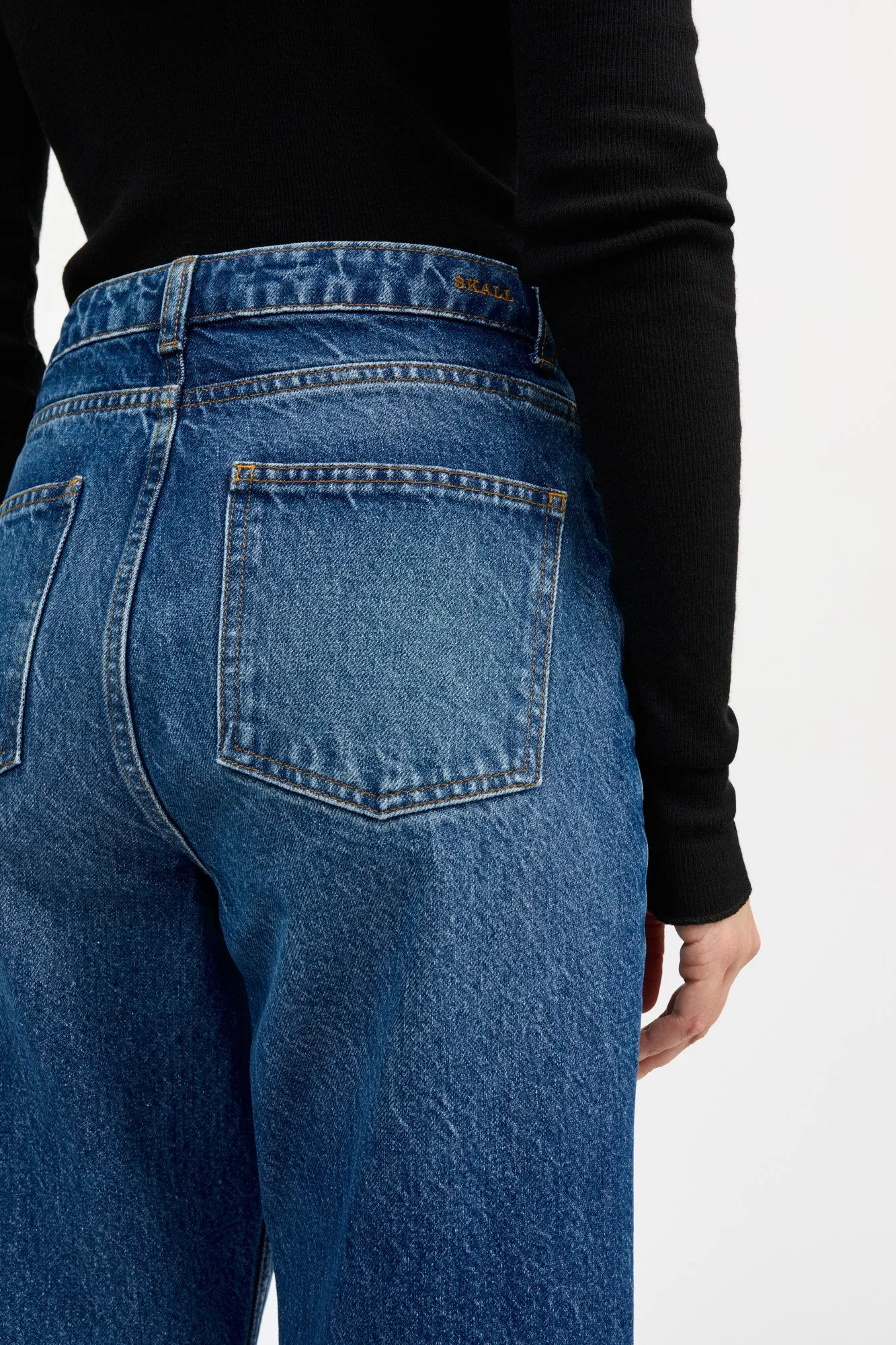 Allison cropped jeans - Vintage washed blue sold by Skall Studio product image thumbnail 4