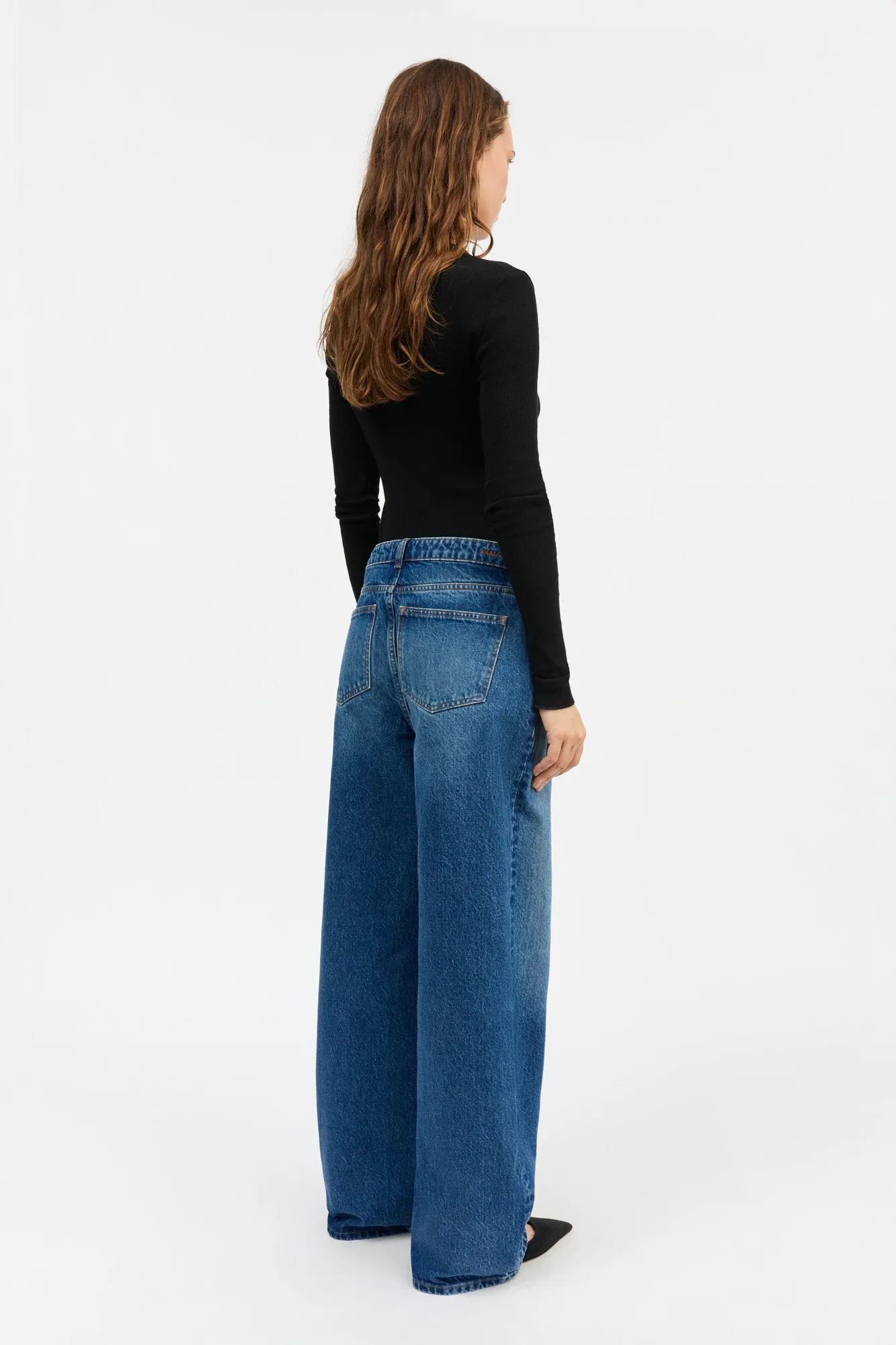 Willow wide jeans - Vintage washed blue sold by Skall Studio product image thumbnail 3