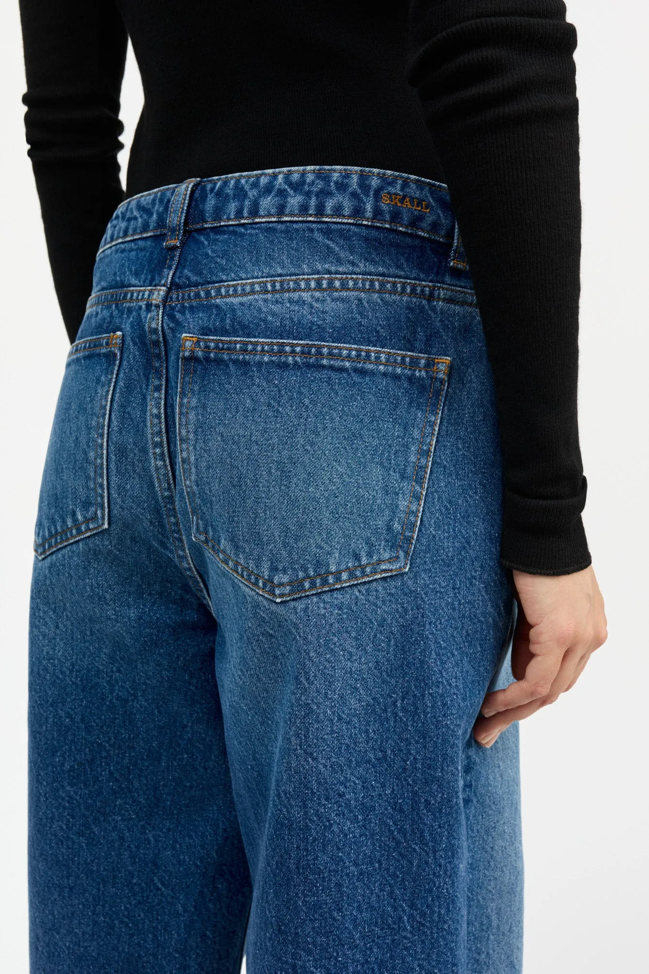 Willow wide jeans - Vintage washed blue sold by Skall Studio product image thumbnail 4