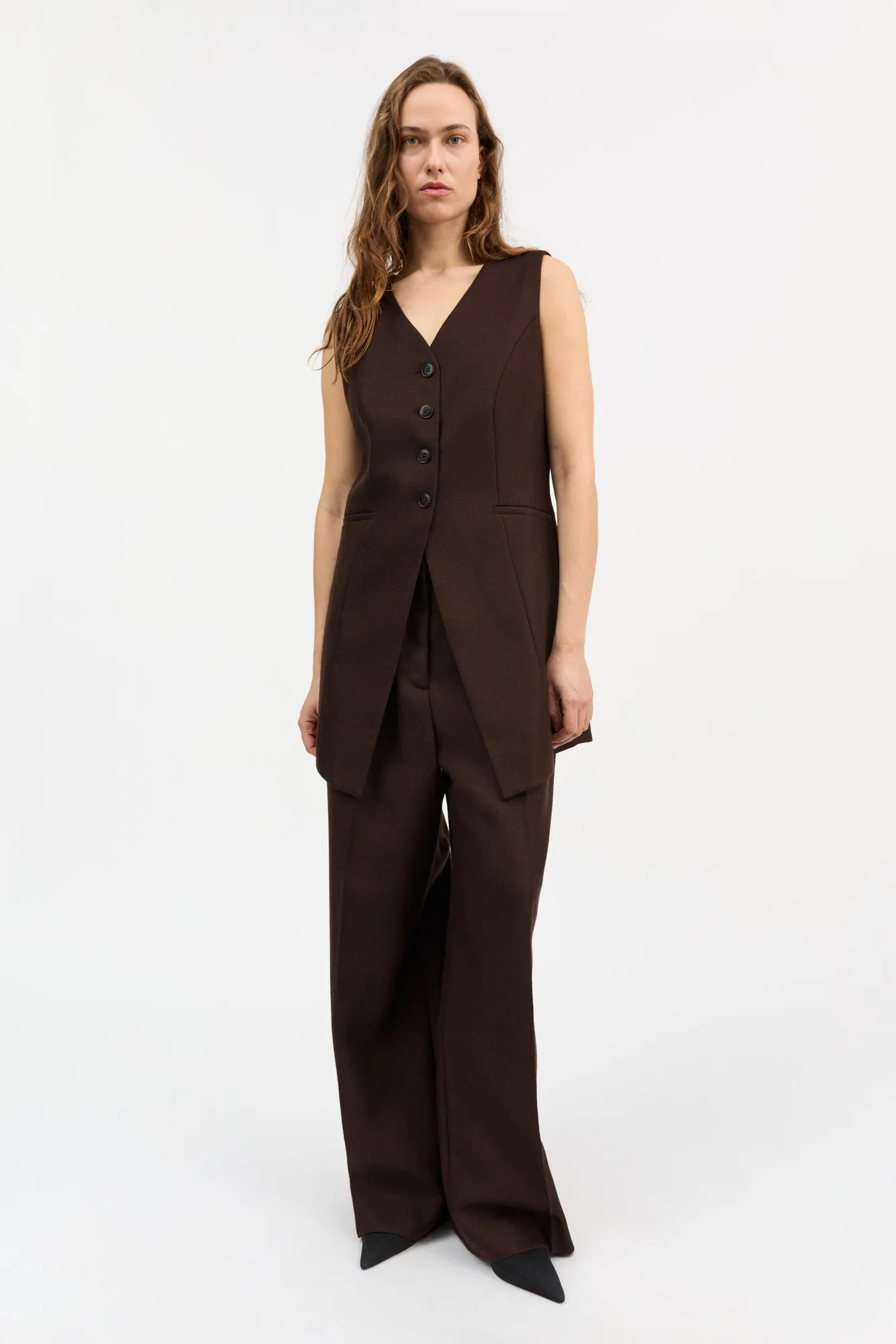 Erin waistcoat - Dark brown sold by Skall Studio product image thumbnail 2
