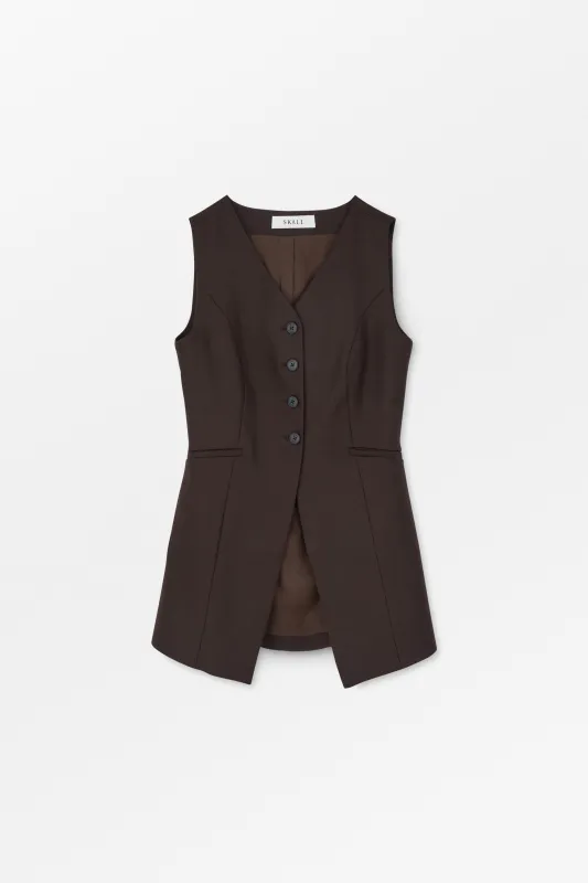 Erin waistcoat - Dark brown sold by Skall Studio