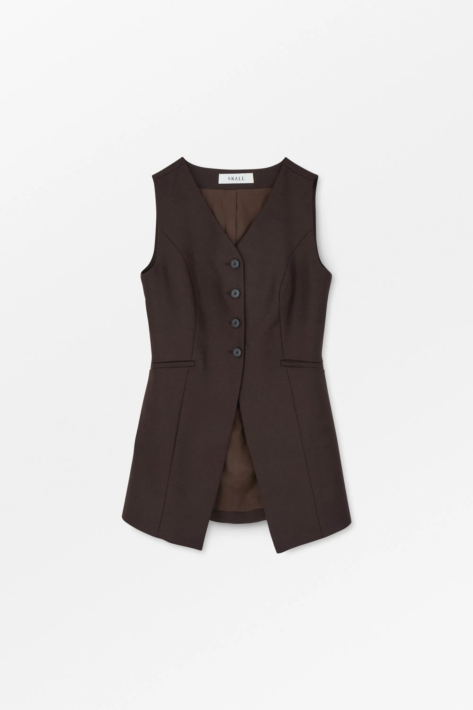 Erin waistcoat - Dark brown sold by Skall Studio