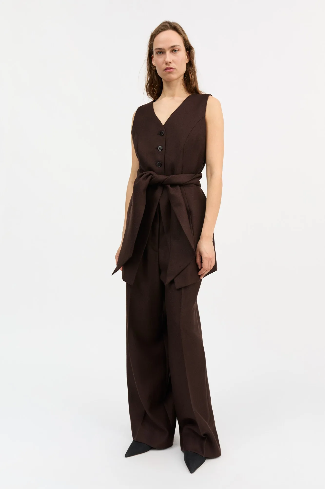 Erin waistcoat - Dark brown sold by Skall Studio product image thumbnail 4