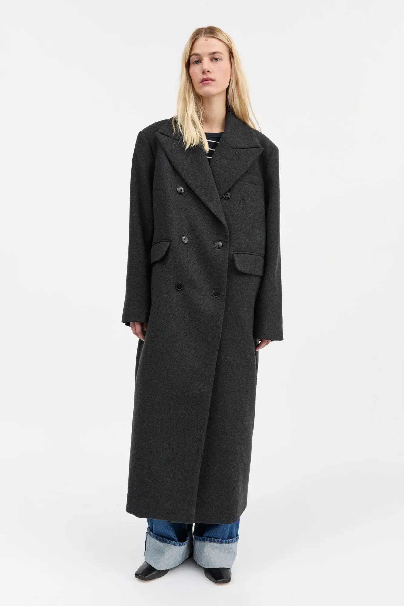David coat - Dark Grey Melange sold by Skall Studio product image thumbnail 3