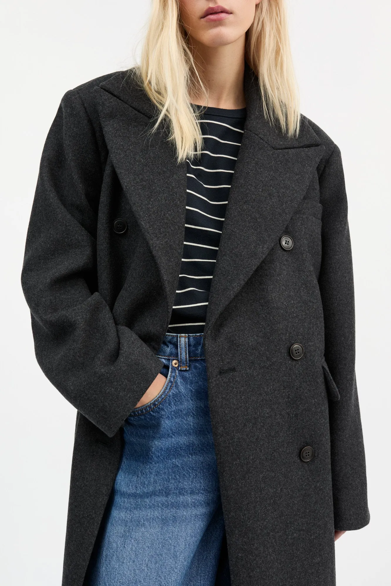 David coat - Dark Grey Melange sold by Skall Studio product image thumbnail 5