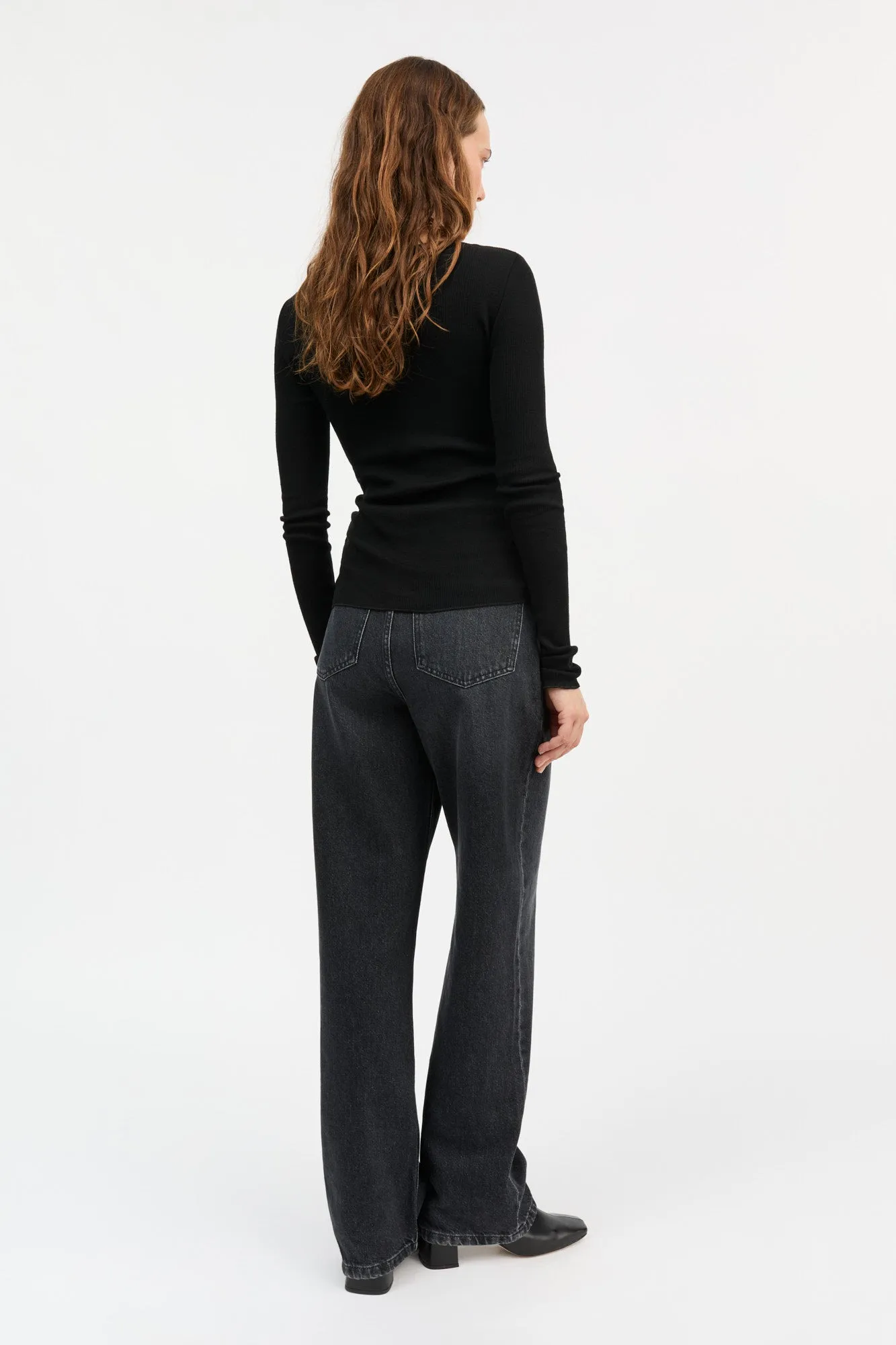 Amy wide neck blouse - Black sold by Skall Studio product image thumbnail 4