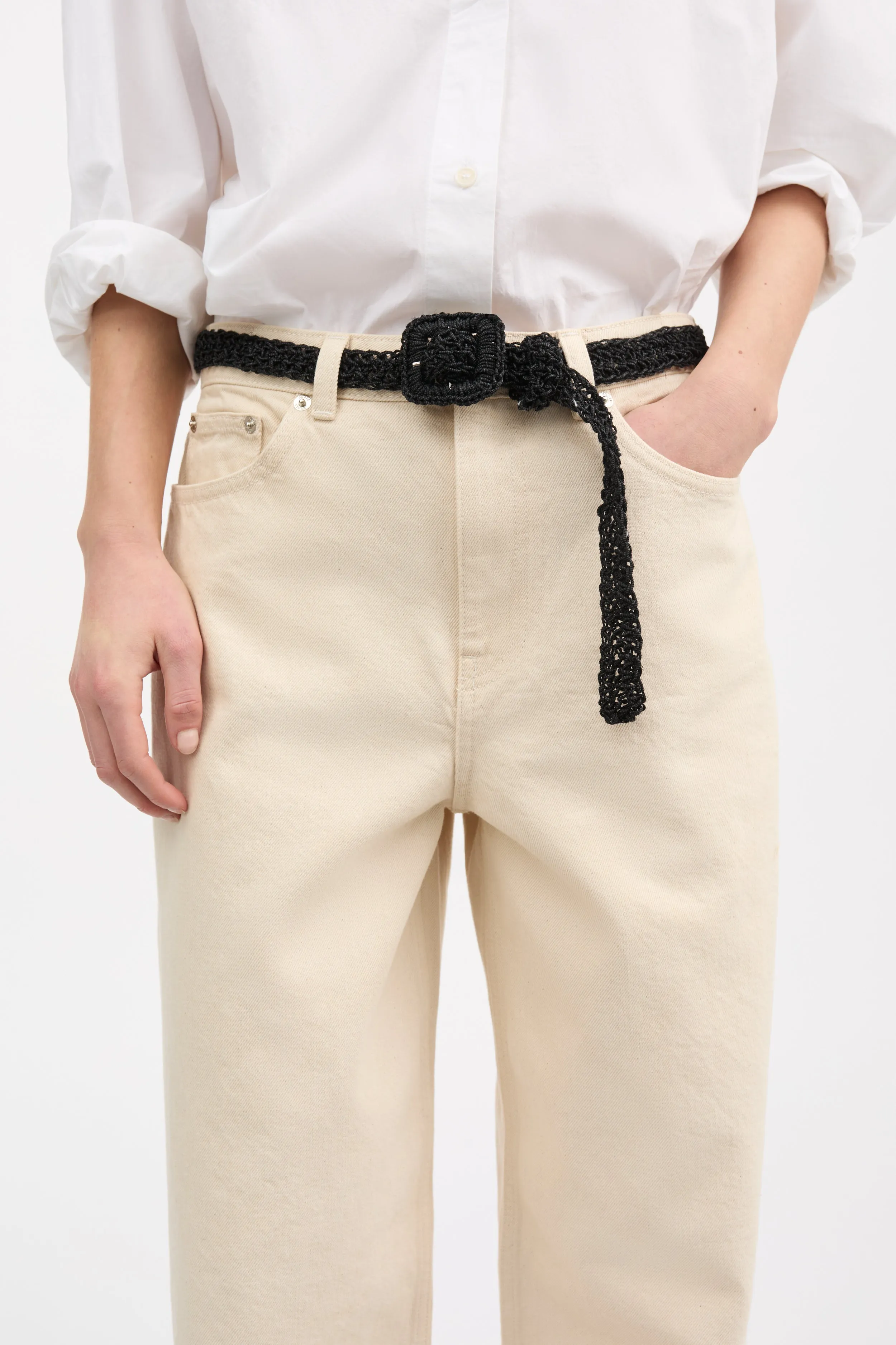 Carlie straw belt - Black sold by Skall Studio product image thumbnail 2