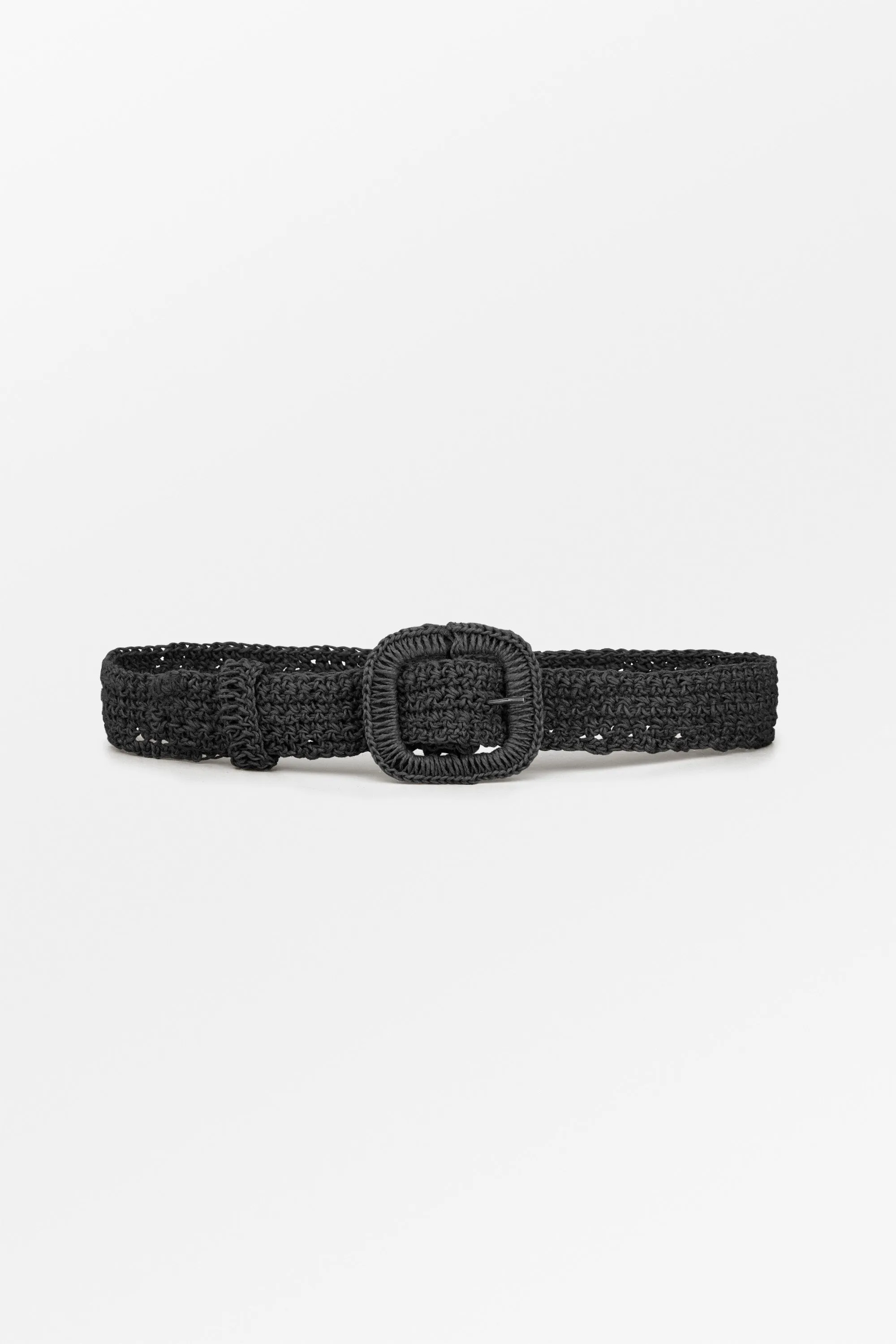 Carla straw belt - Black sold by Skall Studio